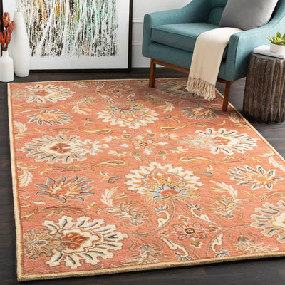 Caesar CAE-1112 Terracotta Area Rug by LIVABLISS
