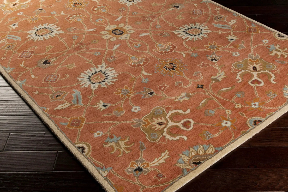 Caesar CAE-1119 Rust Area Rug by LIVABLISS