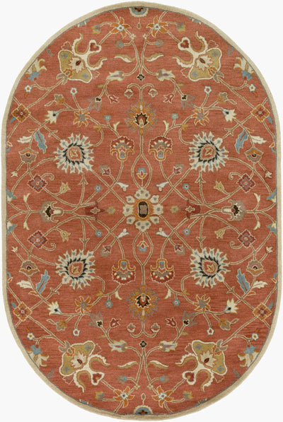 Caesar CAE-1119 Rust Area Rug by LIVABLISS