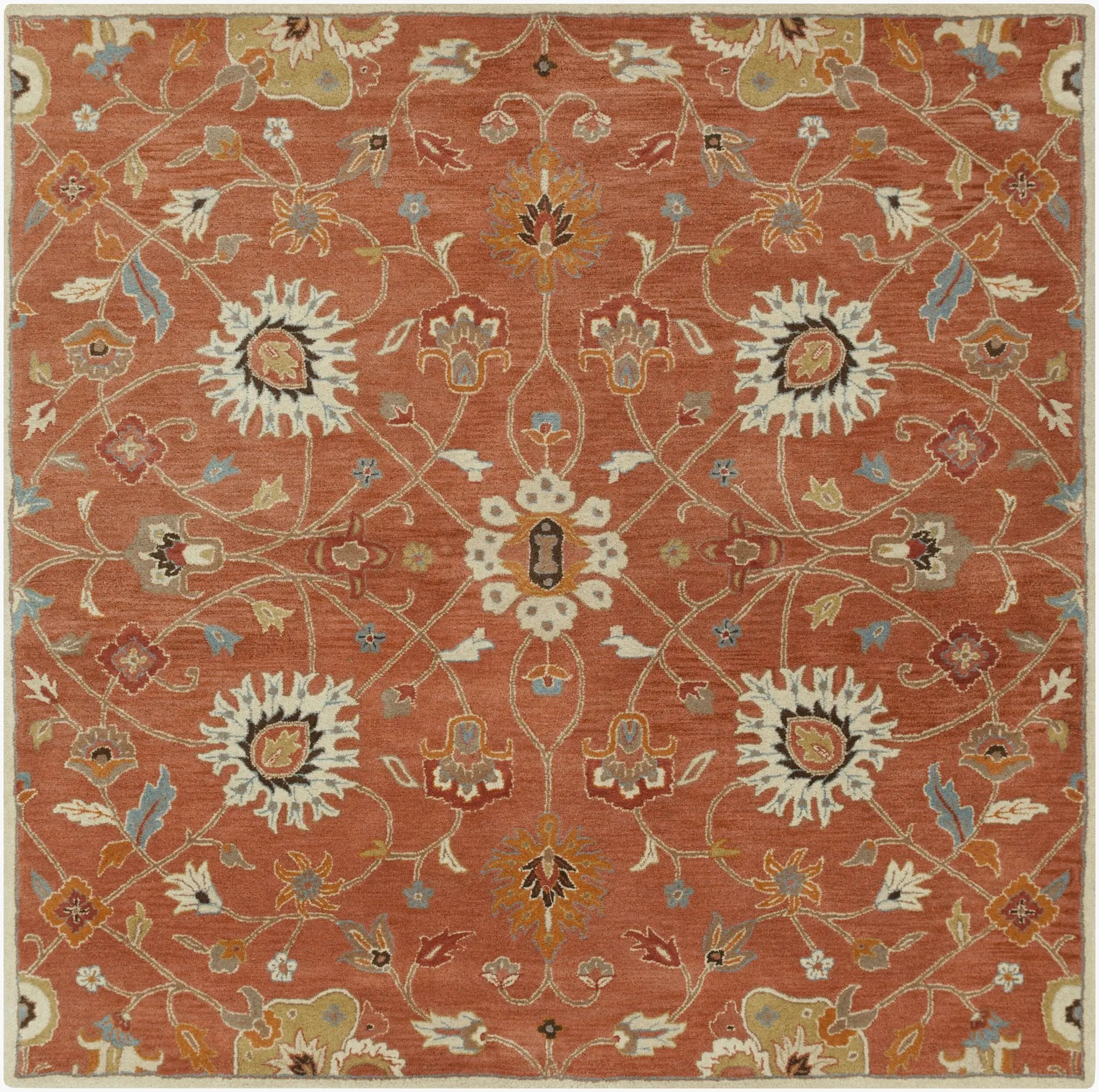 Caesar CAE-1119 Rust Area Rug by LIVABLISS
