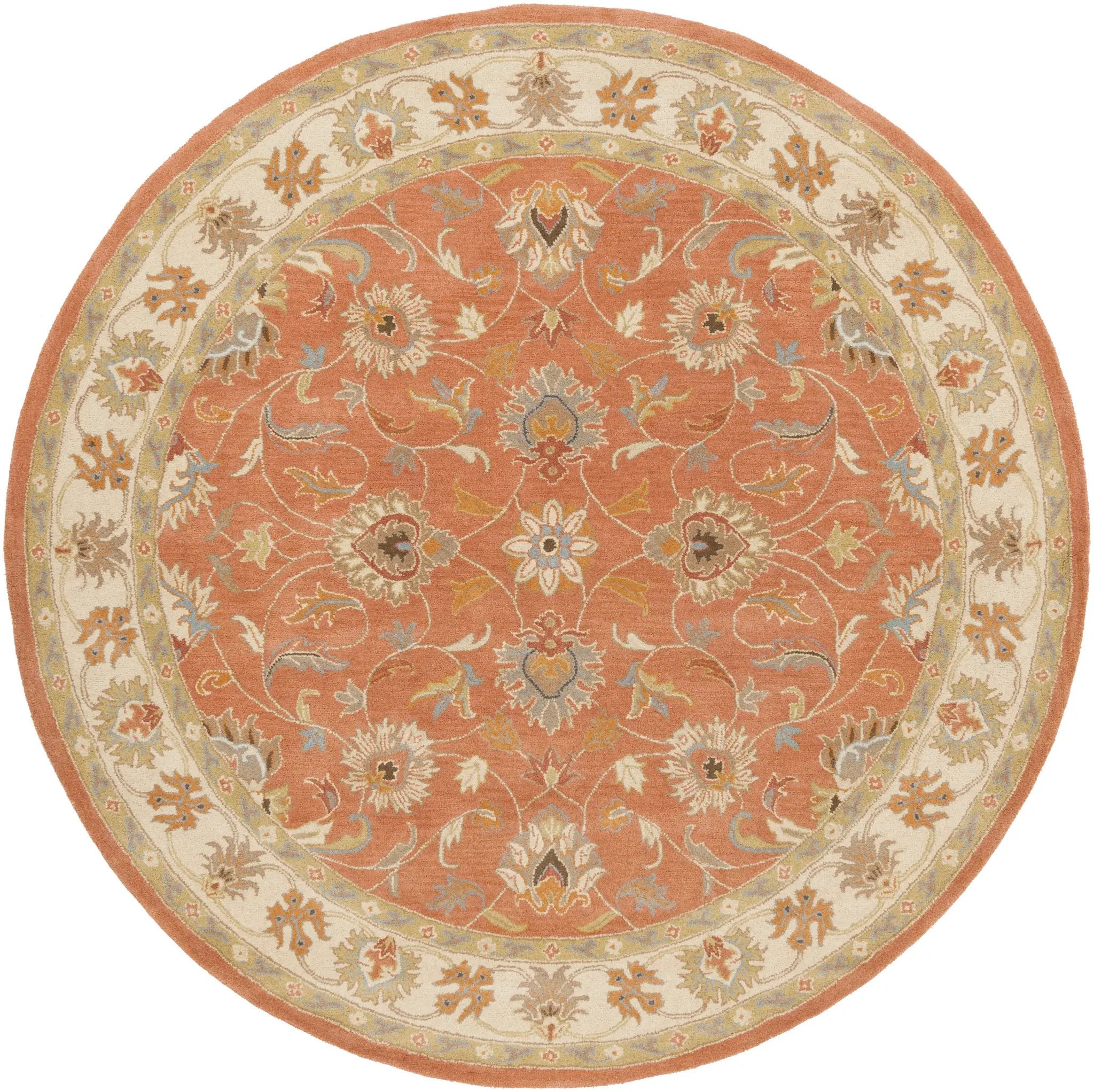 Caesar CAE-1124 Rust Area Rug by LIVABLISS