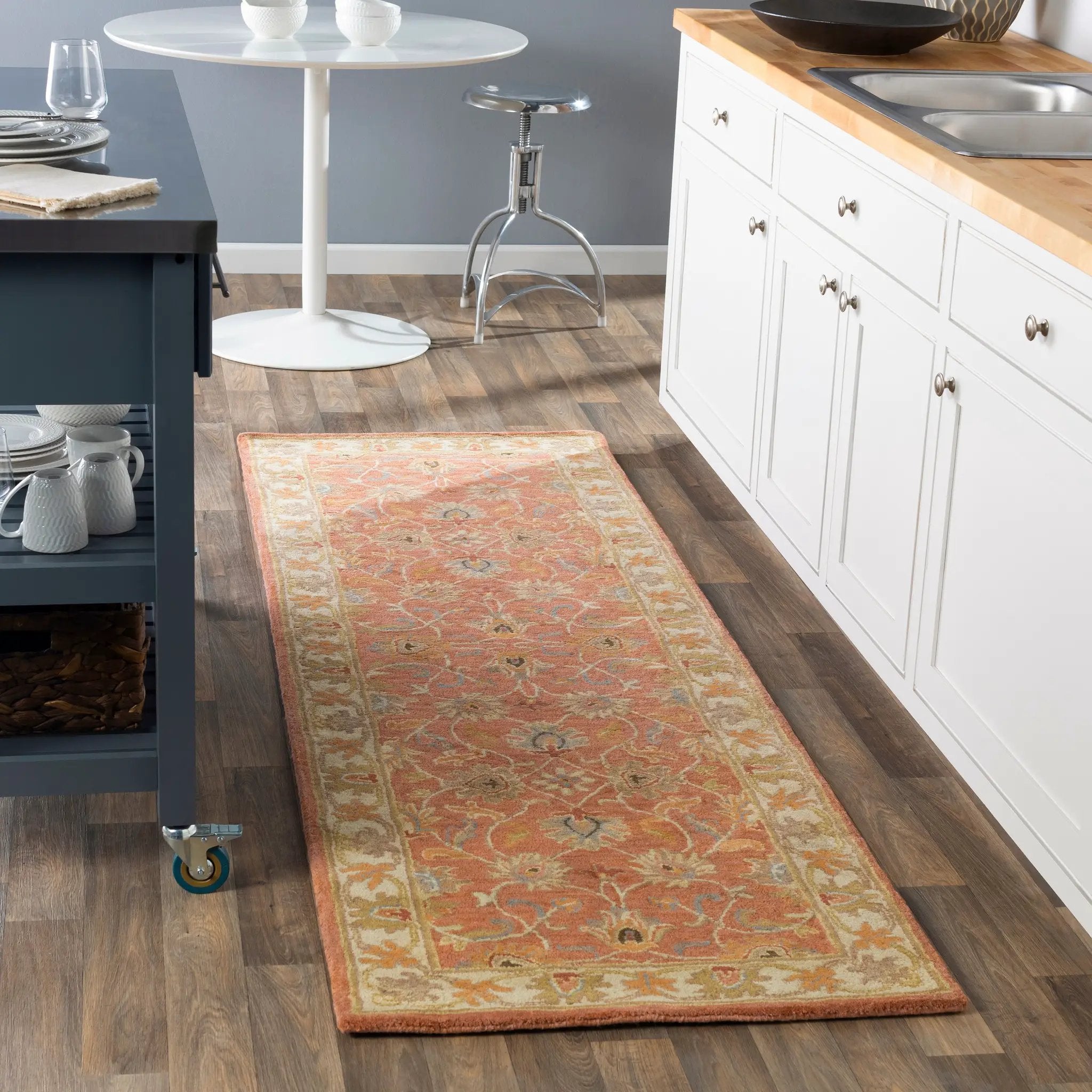 Caesar CAE-1124 Rust Area Rug by LIVABLISS