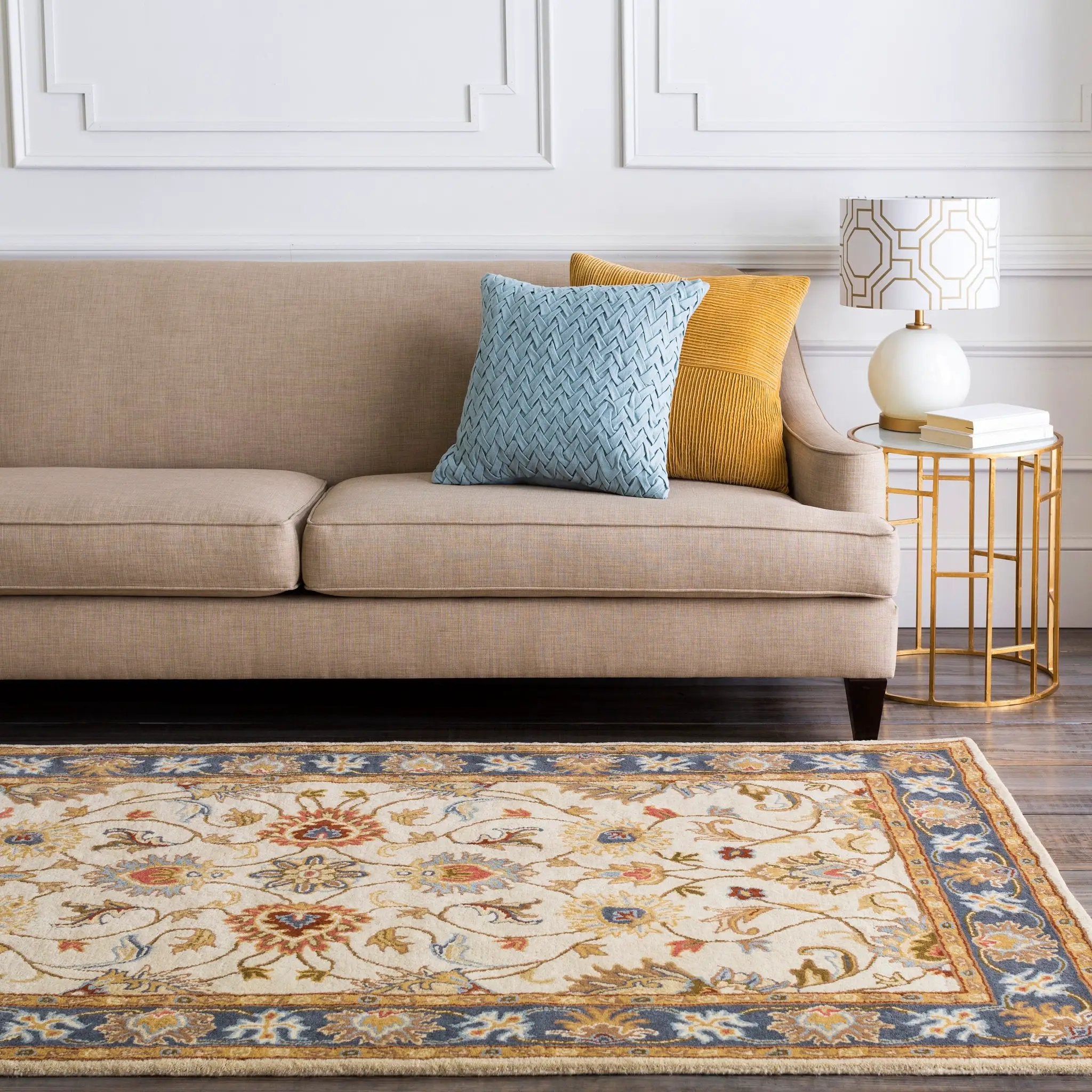 Caesar CAE-1125 Beige Area Rug by LIVABLISS