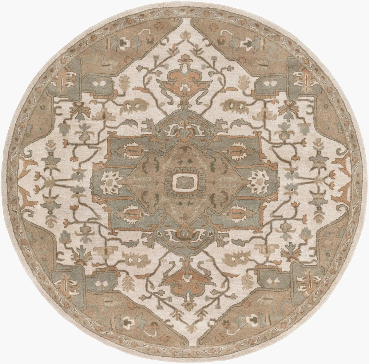Caesar CAE-1143 Beige Area Rug by LIVABLISS