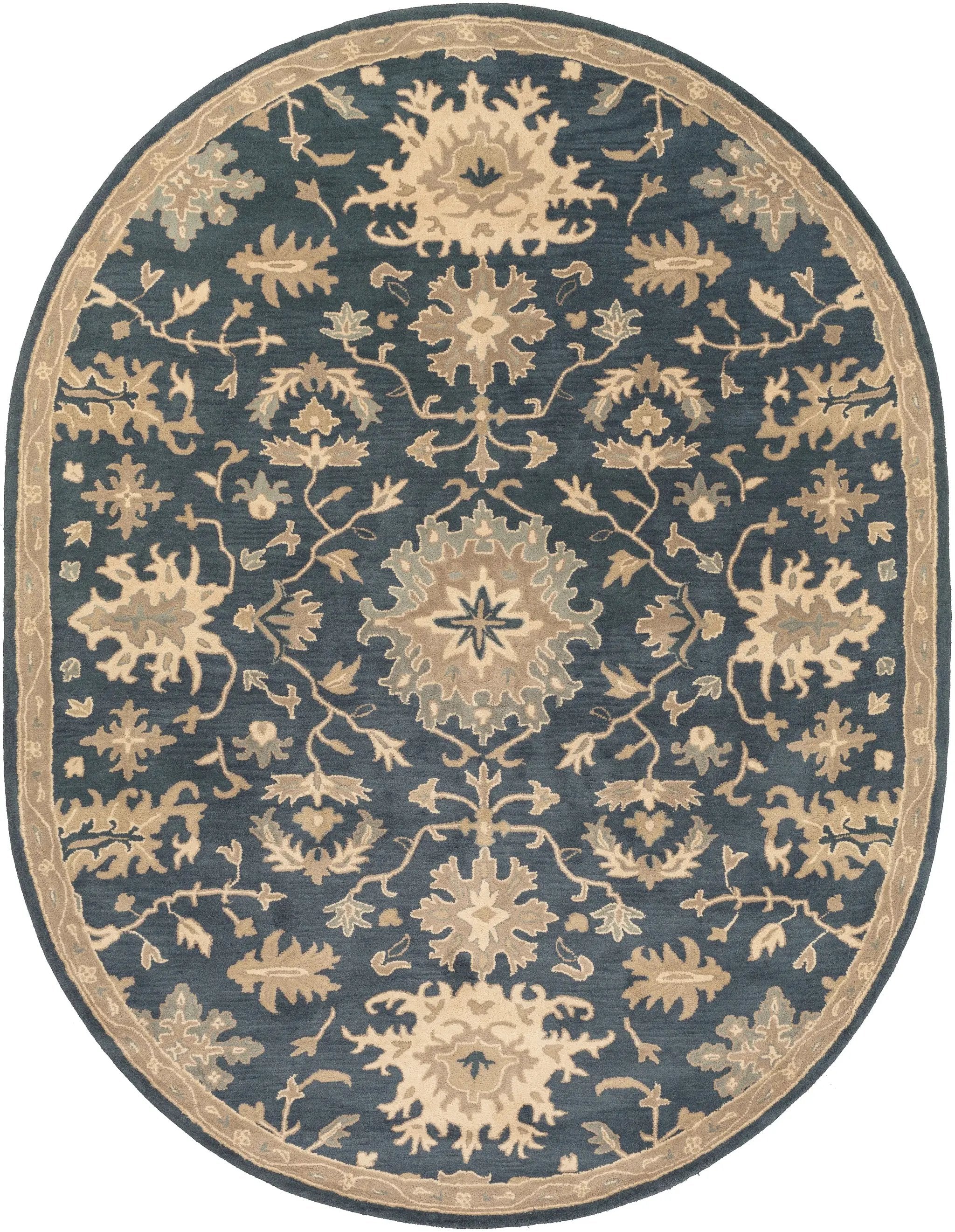 Caesar CAE-1154 Navy Area Rug by LIVABLISS