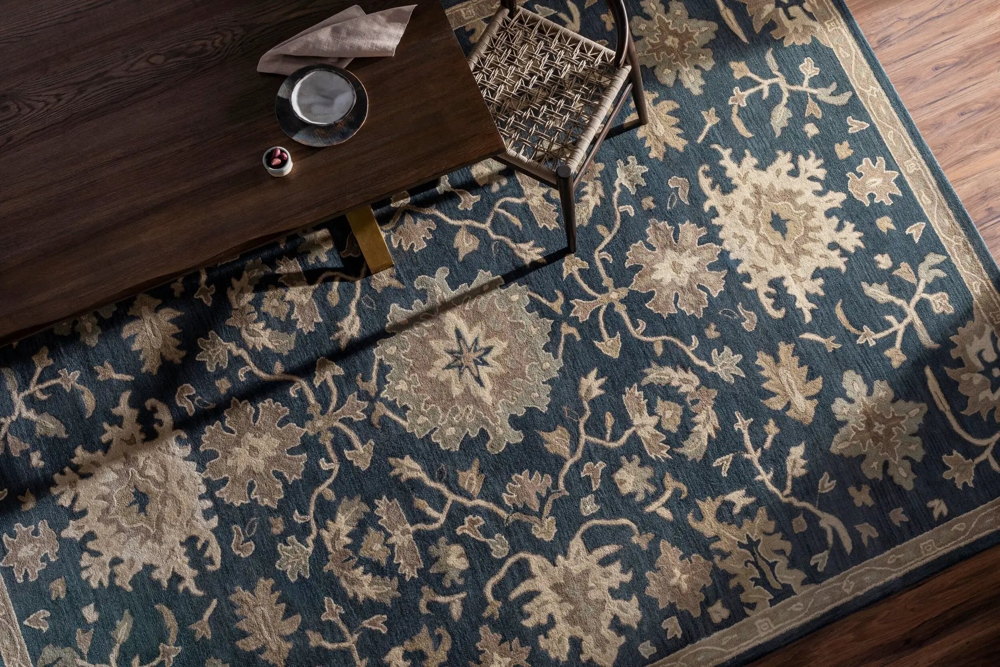 Caesar CAE-1154 Navy Area Rug by LIVABLISS