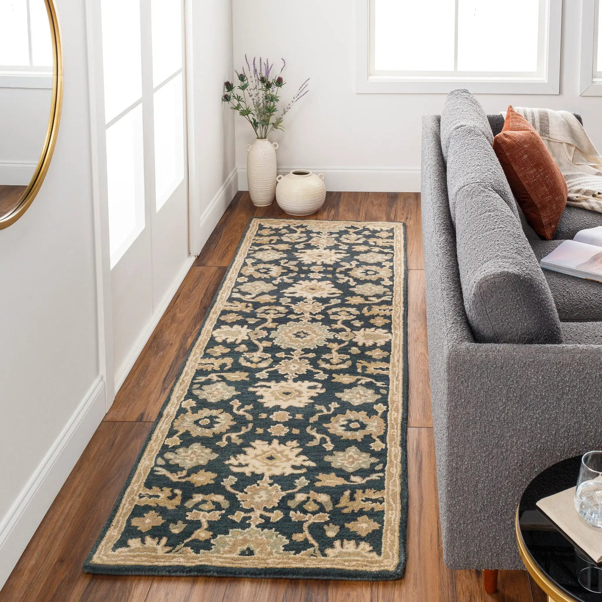 Caesar CAE-1154 Navy Area Rug by LIVABLISS
