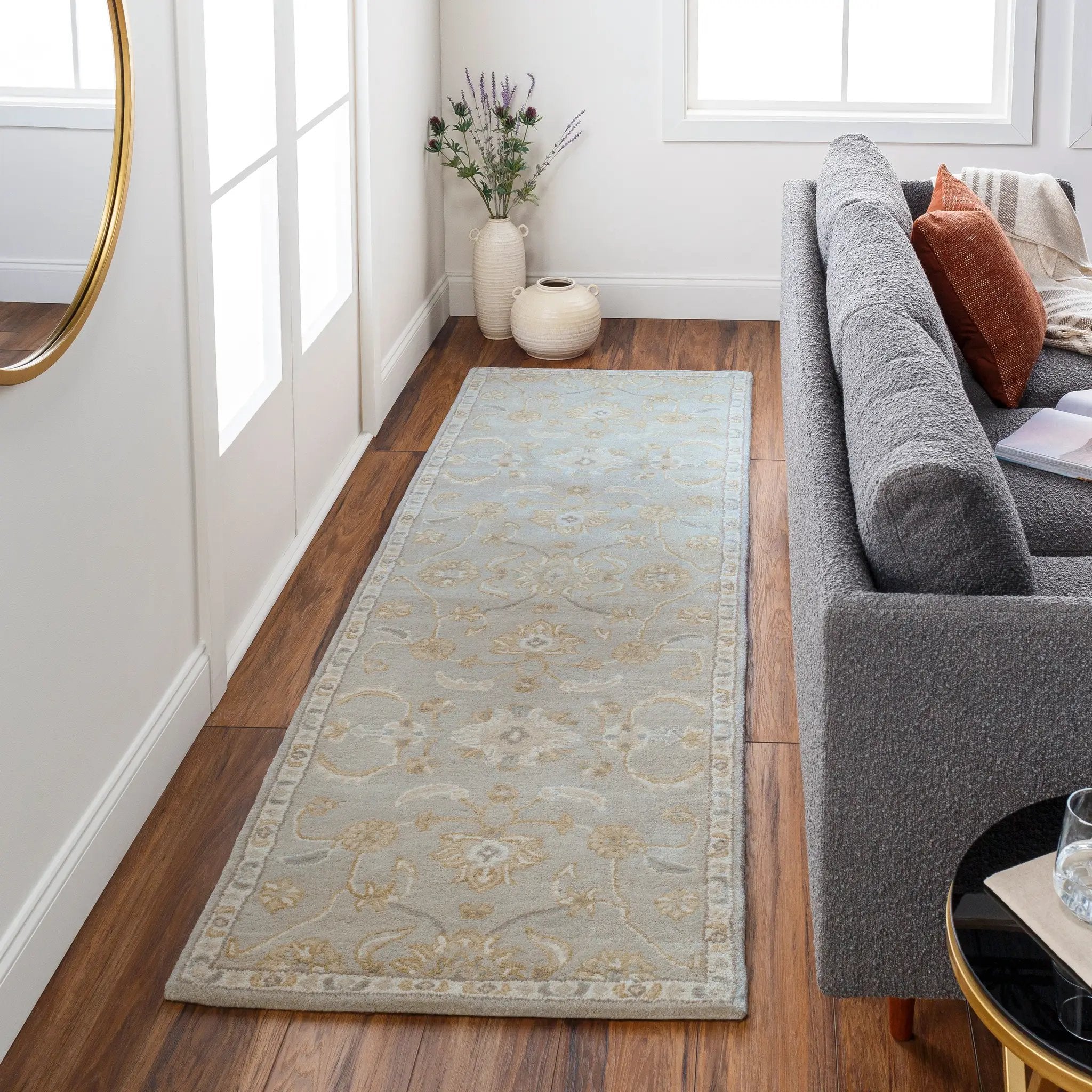 Caesar CAE-1162 Pale-Blue Area Rug by LIVABLISS