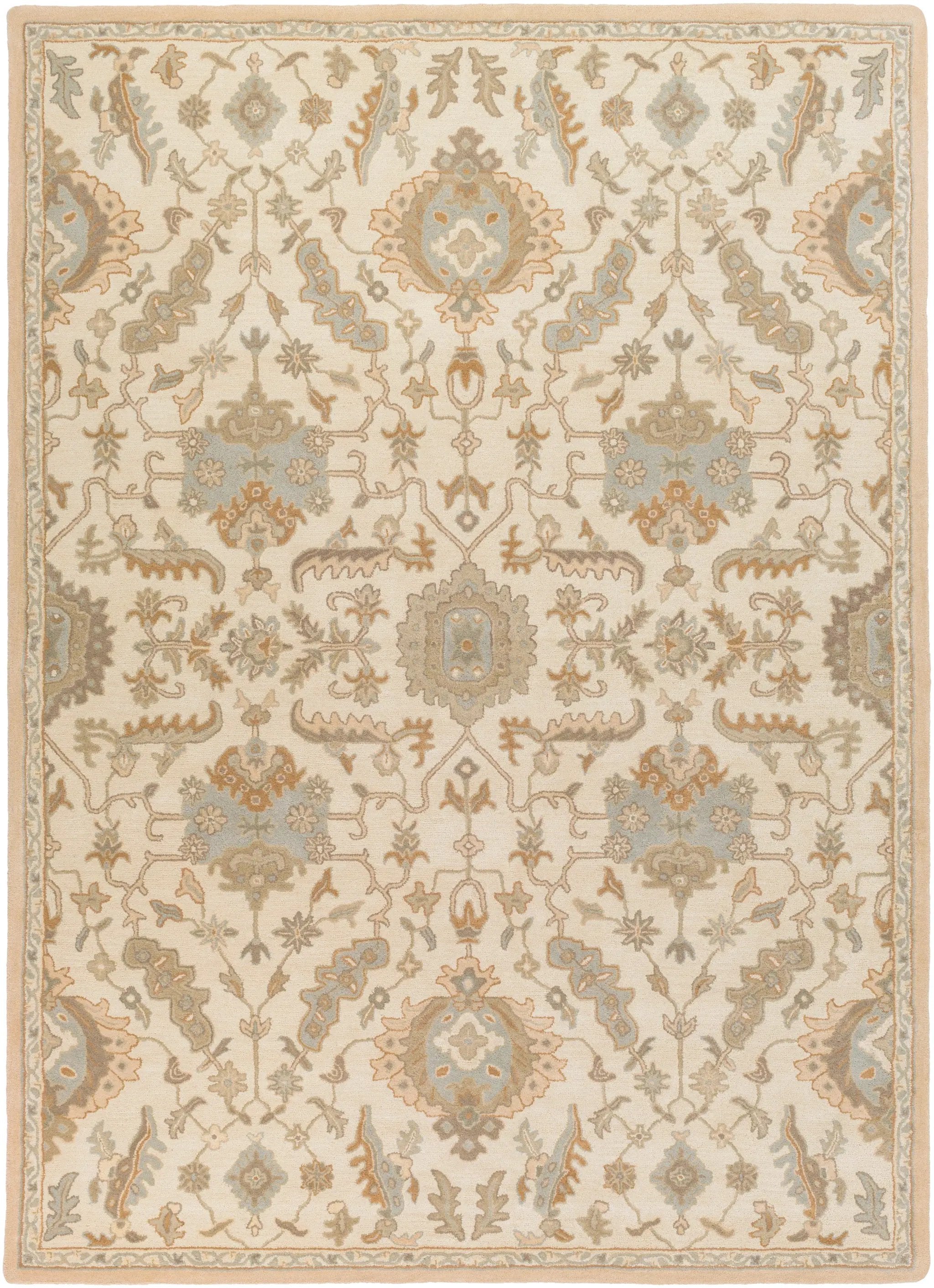 Caesar CAE-1166 Cream Area Rug by LIVABLISS