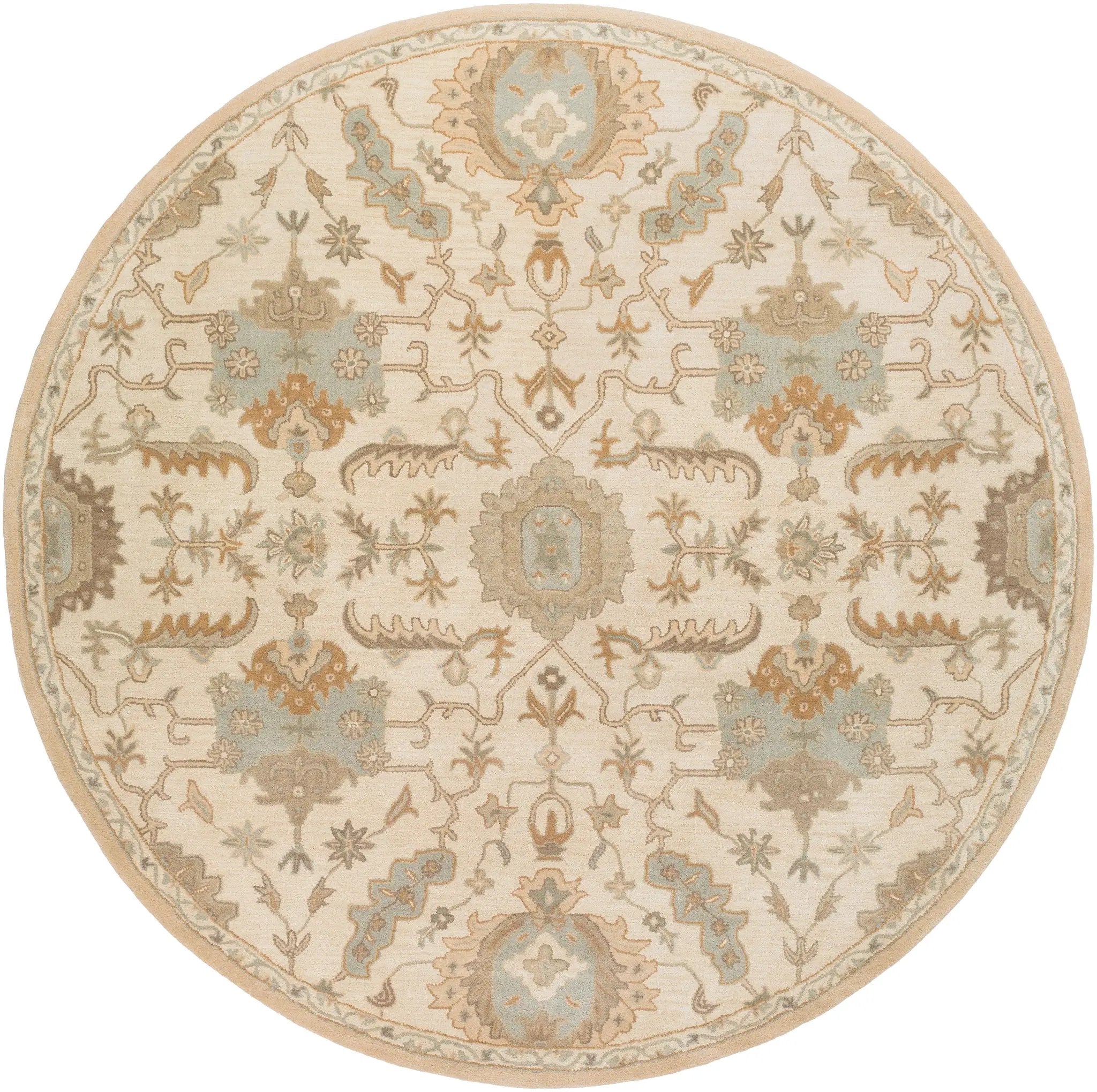 Caesar CAE-1166 Cream Area Rug by LIVABLISS