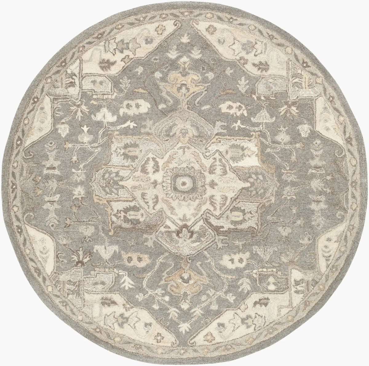 Caesar CAE-1196 Taupe Area Rug by LIVABLISS