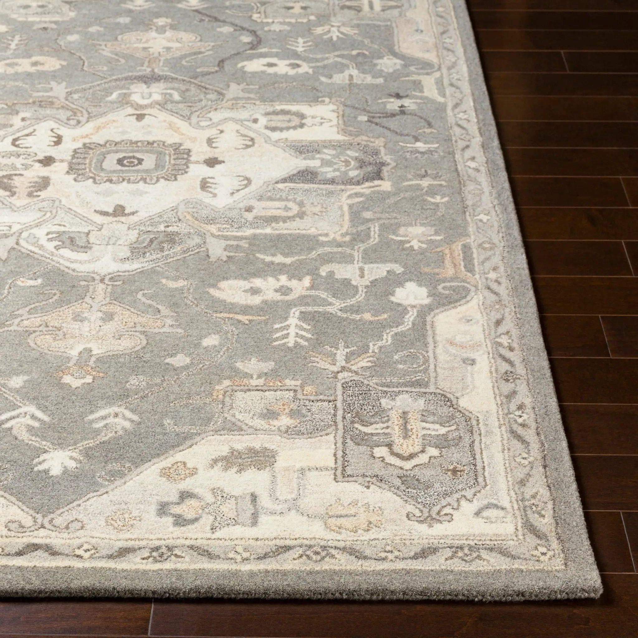 Caesar CAE-1196 Taupe Area Rug by LIVABLISS
