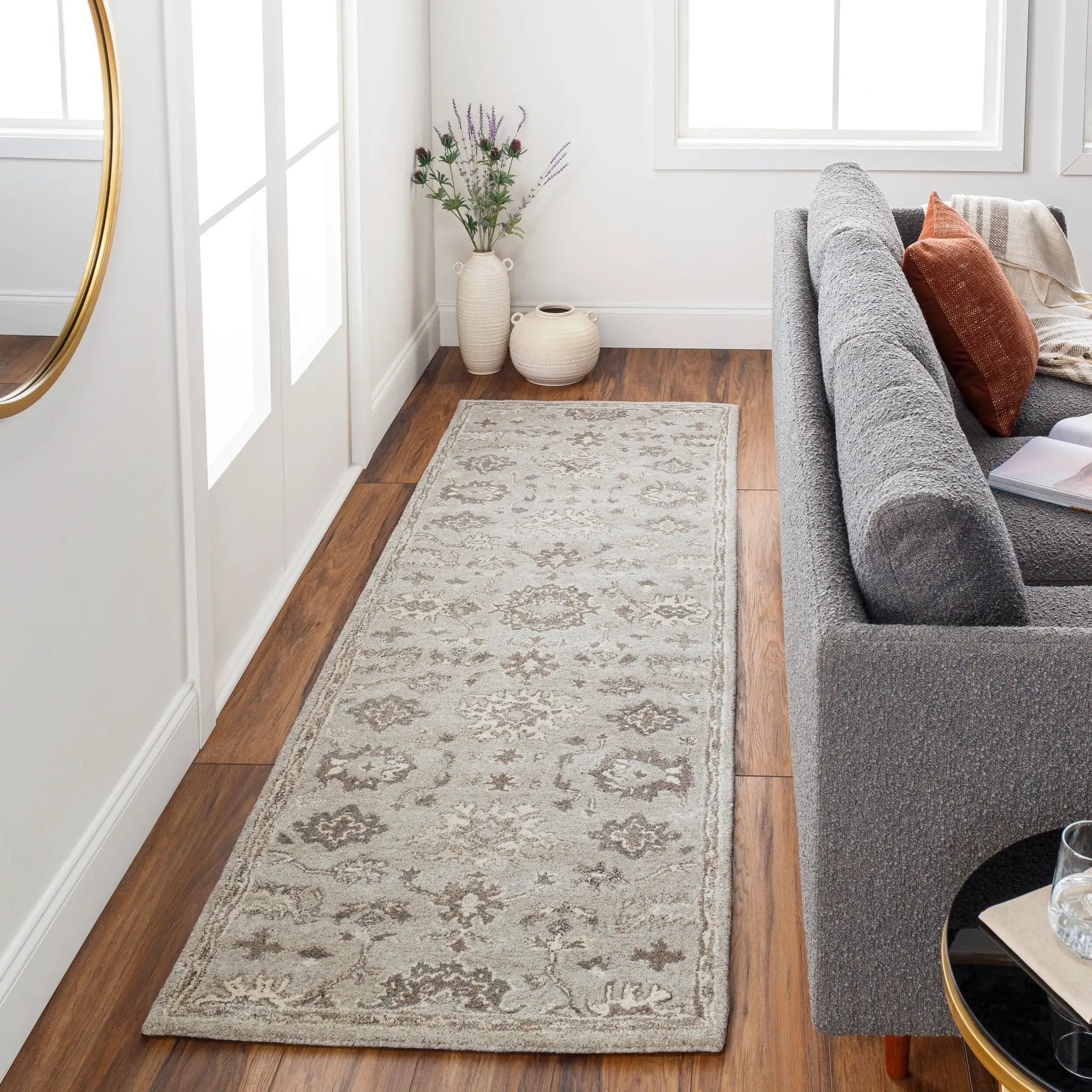 Caesar CAE-1197 Taupe Area Rug by LIVABLISS