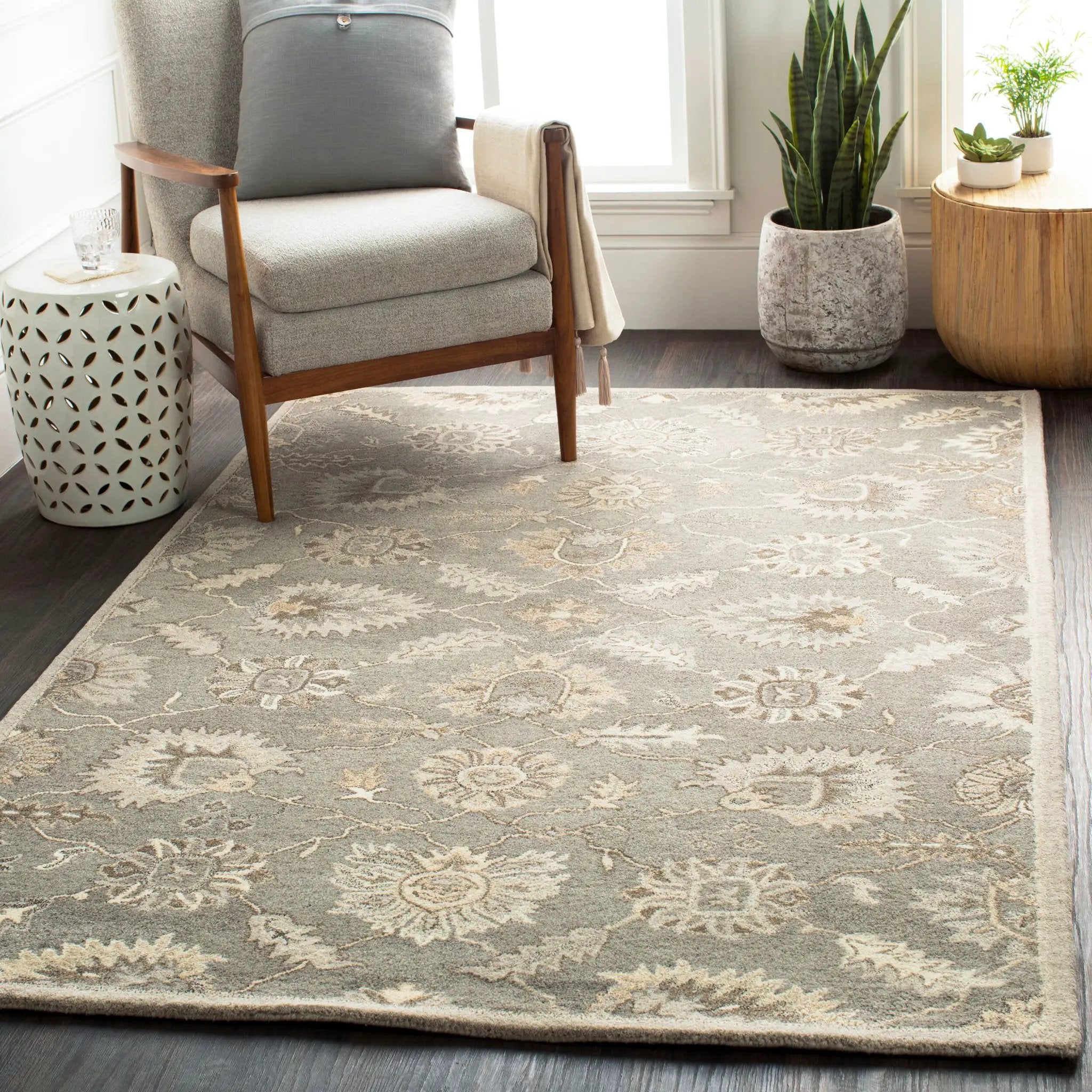 Caesar CAE-1199 Taupe Area Rug by LIVABLISS
