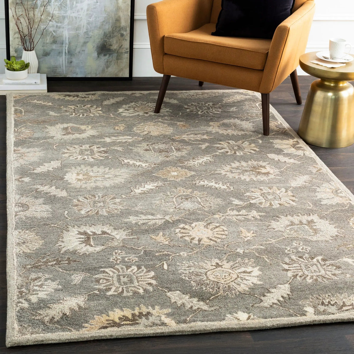 Caesar CAE-1199 Taupe Area Rug by LIVABLISS