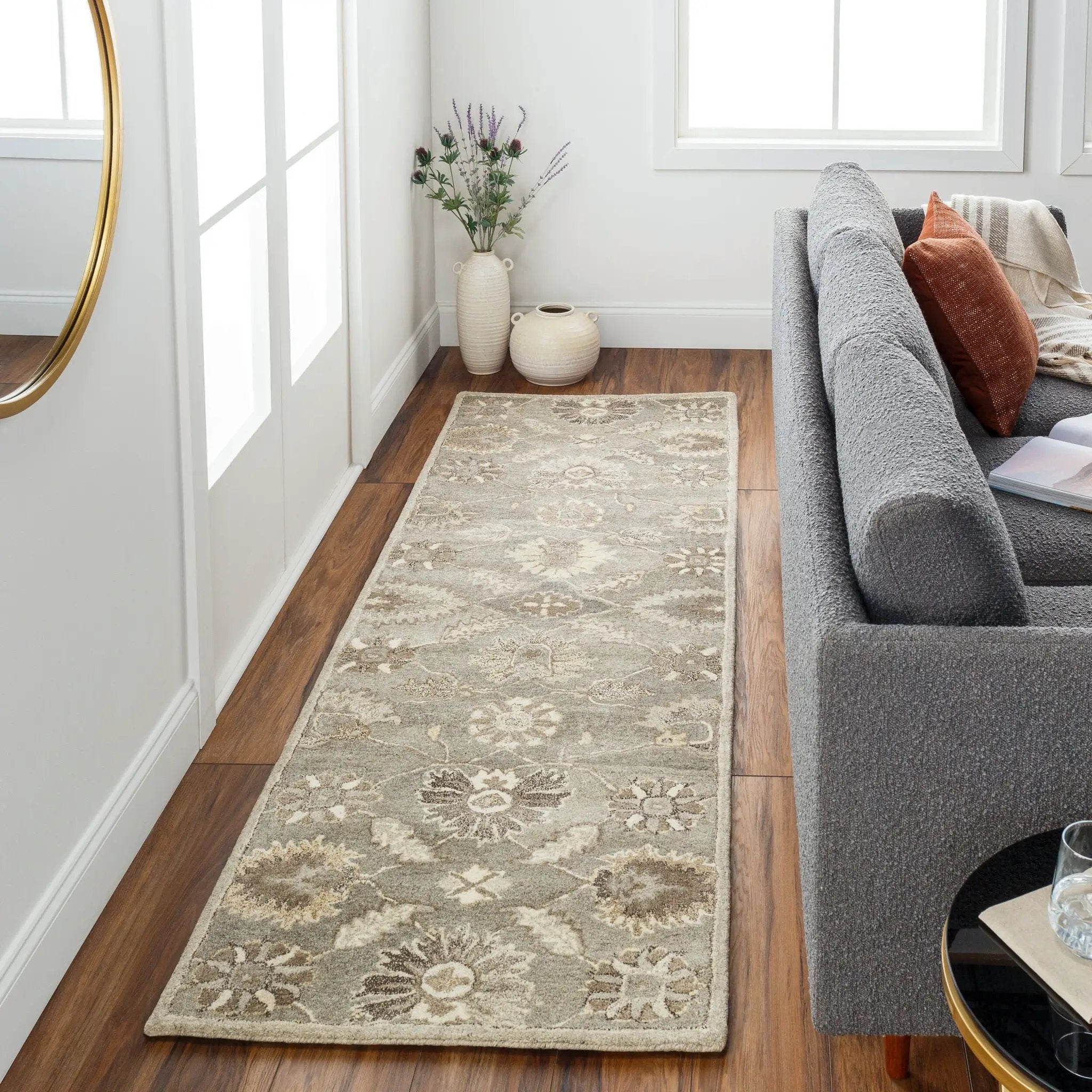 Caesar CAE-1199 Taupe Area Rug by LIVABLISS