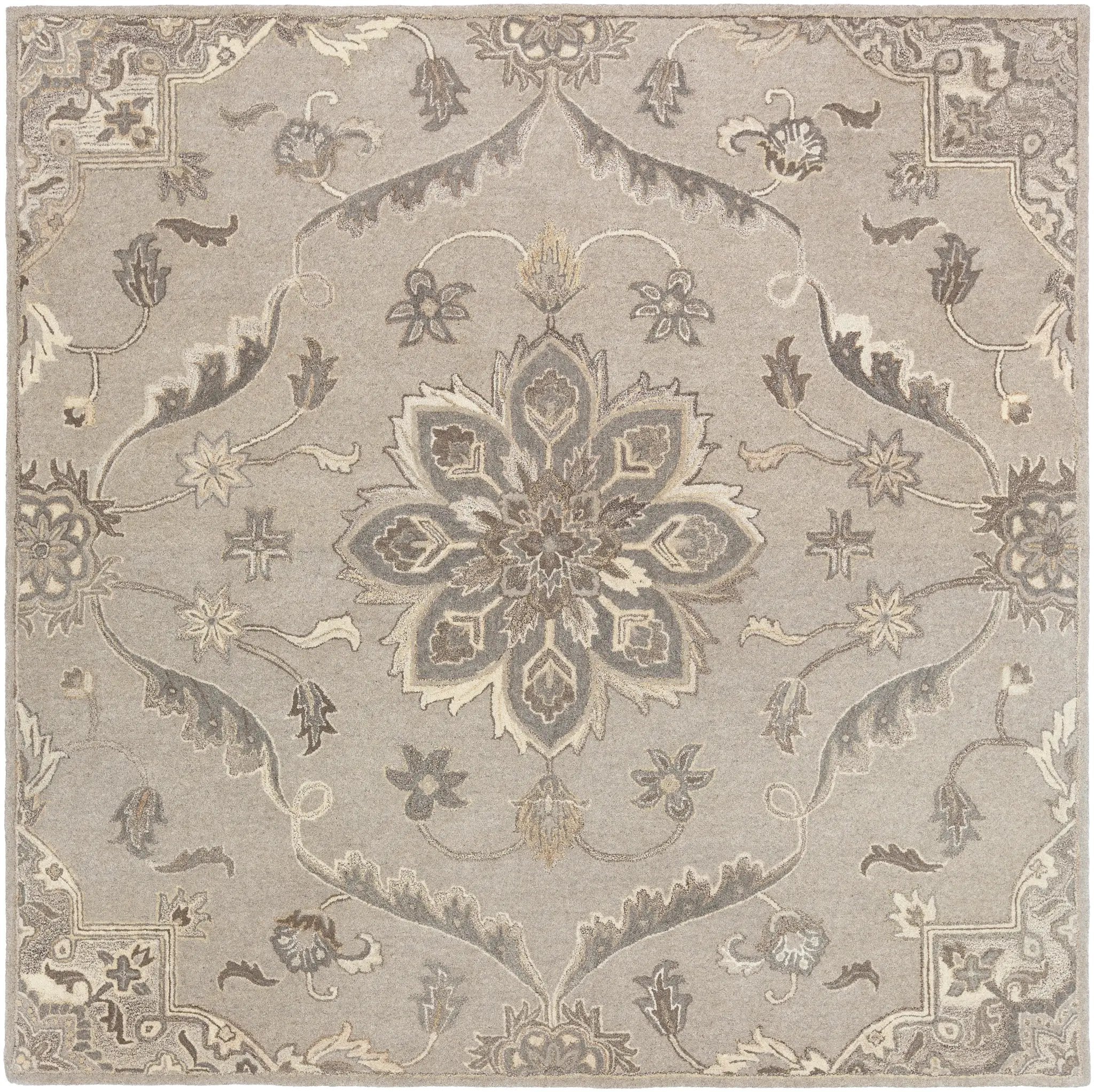 Caesar CAE-1201 Taupe Area Rug by LIVABLISS