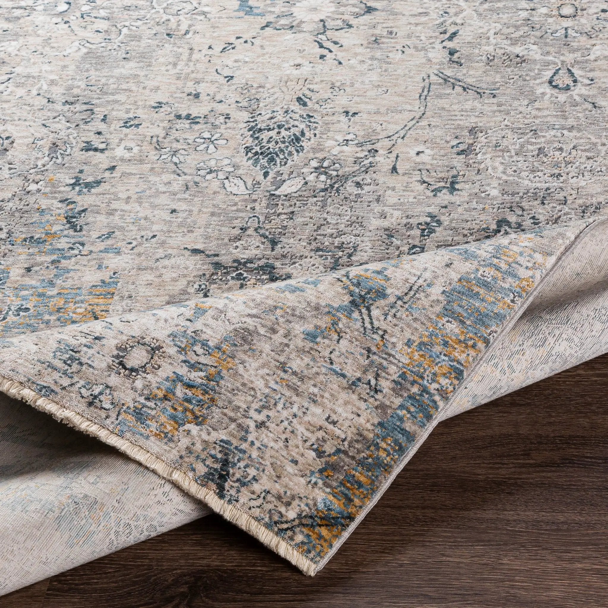 Cardiff CDF-2300 Light-Gray Area Rug by LIVABLISS