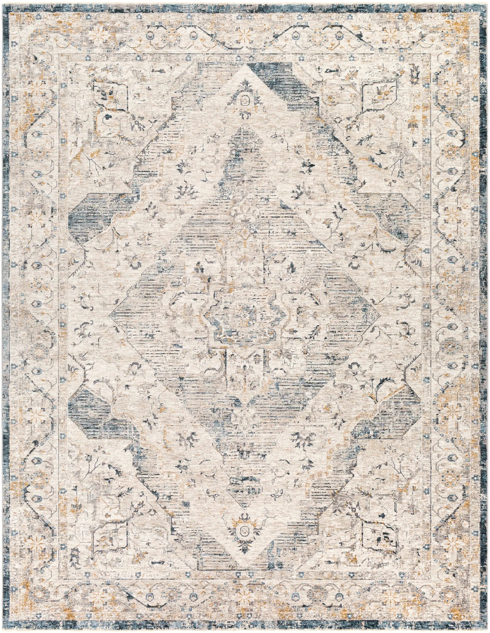 Cardiff CDF-2303 Medium-Gray Area Rug by LIVABLISS