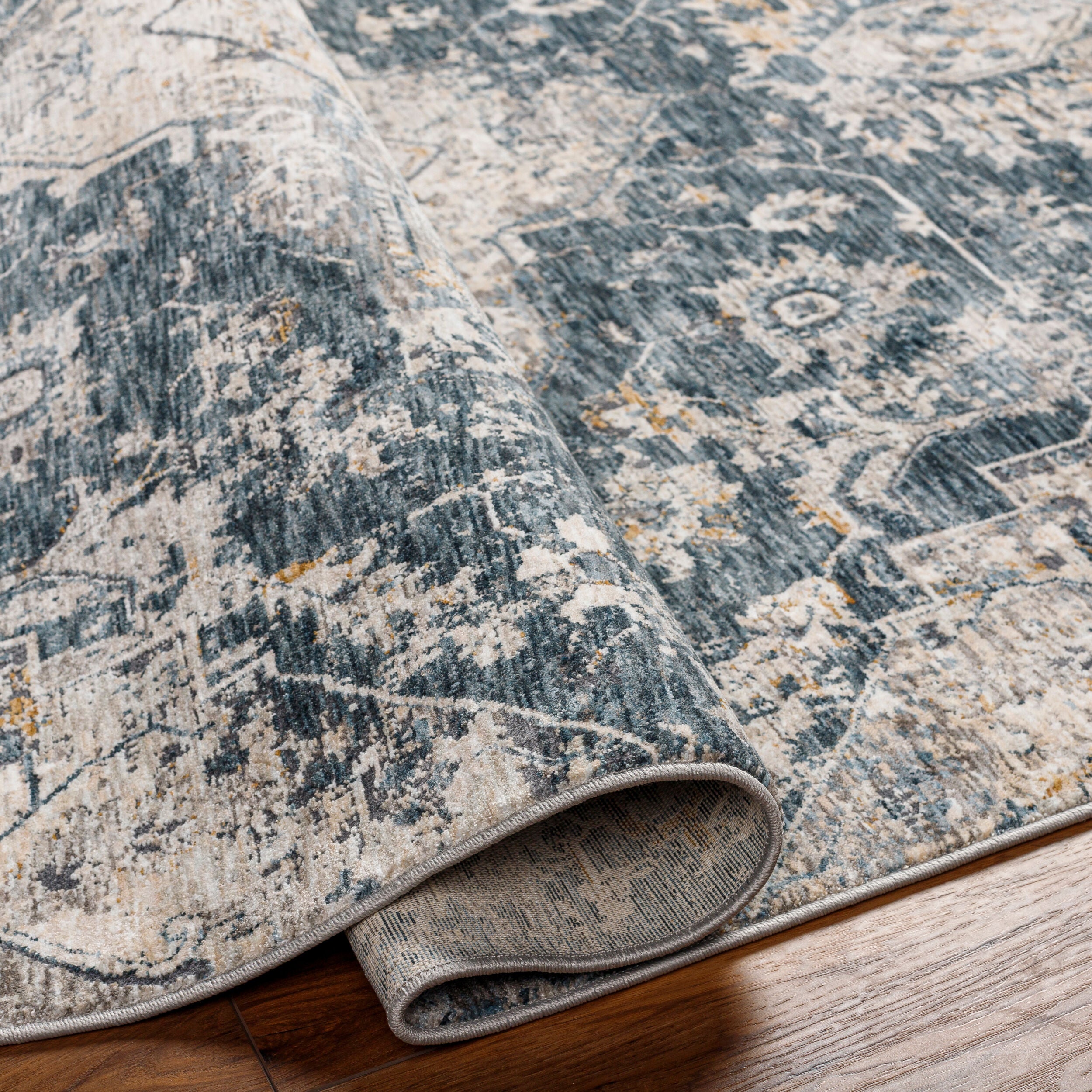 Surya Cardiff CDF-2307 Deep Teal Area Rug by LIVABLISS