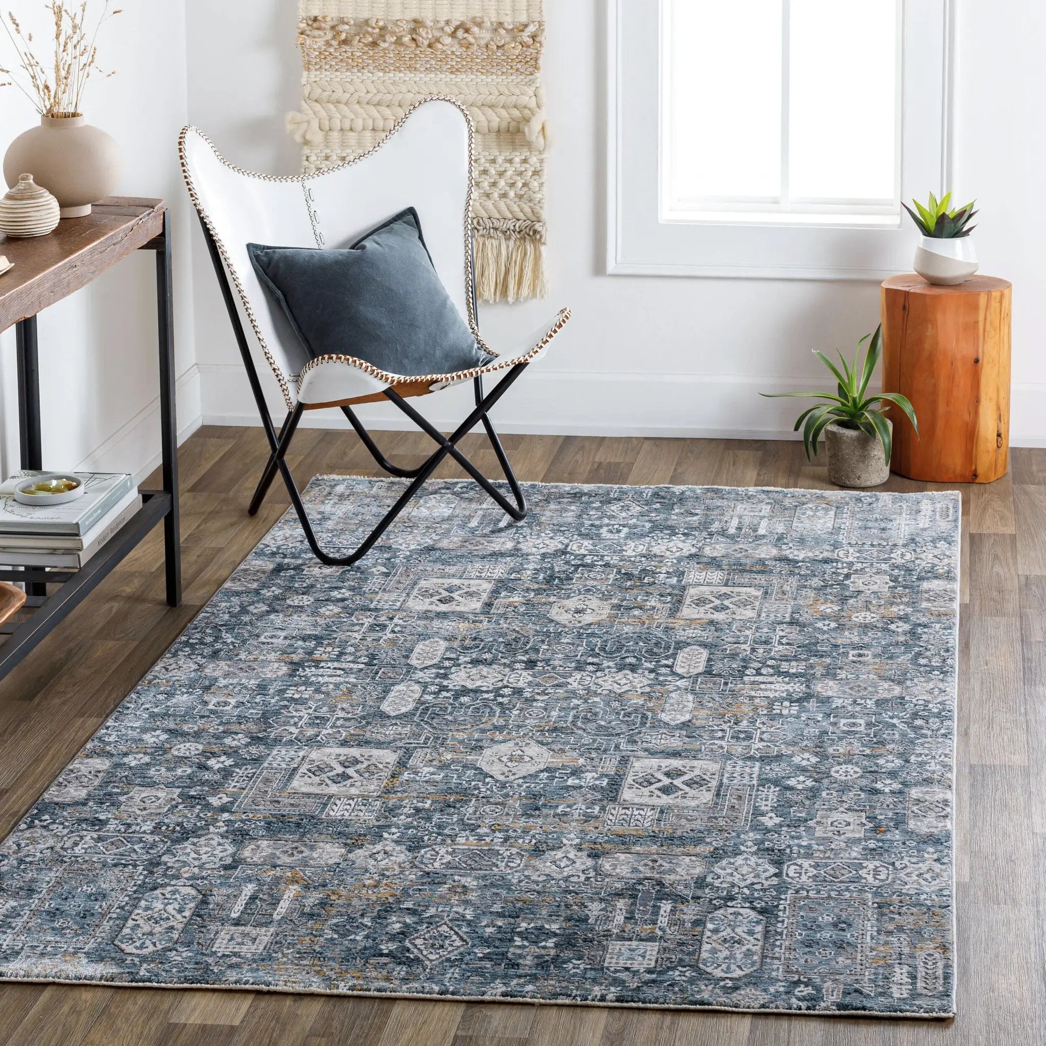 Cardiff CDF-2309 Blue Area Rug by LIVABLISS