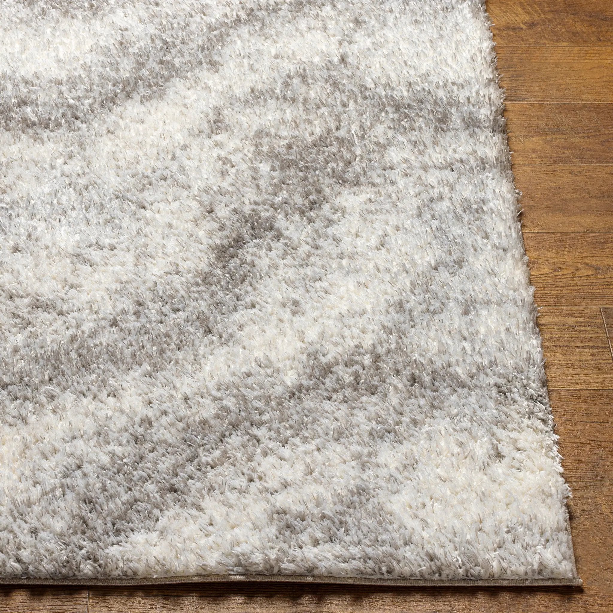 Cloudy Shag CDG-2306 Off-White Area Rug by LIVABLISS