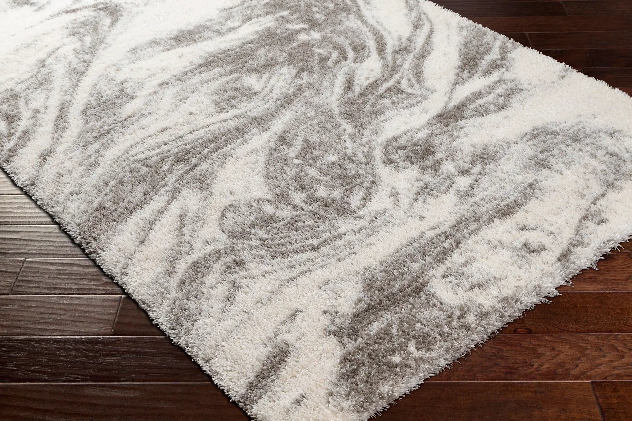 Cloudy Shag CDG-2308 Off-White Area Rug by LIVABLISS