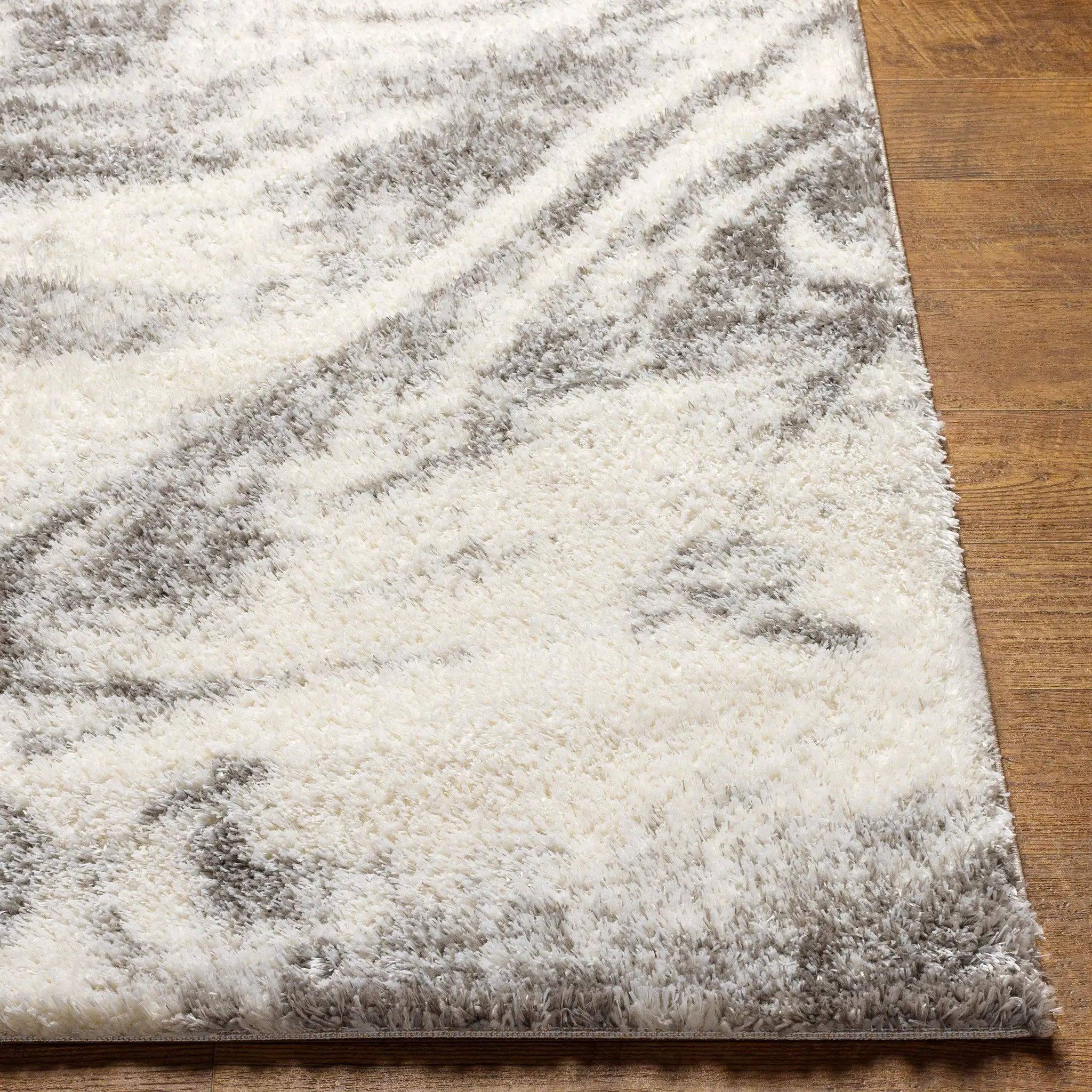 Cloudy Shag CDG-2308 Off-White Area Rug by LIVABLISS