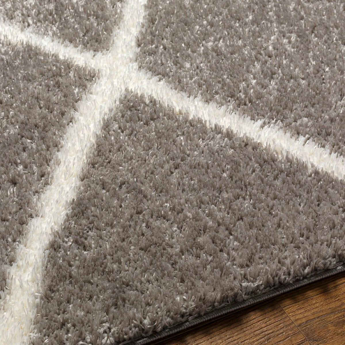 Cloudy Shag CDG-2313 Charcoal Area Rug by LIVABLISS