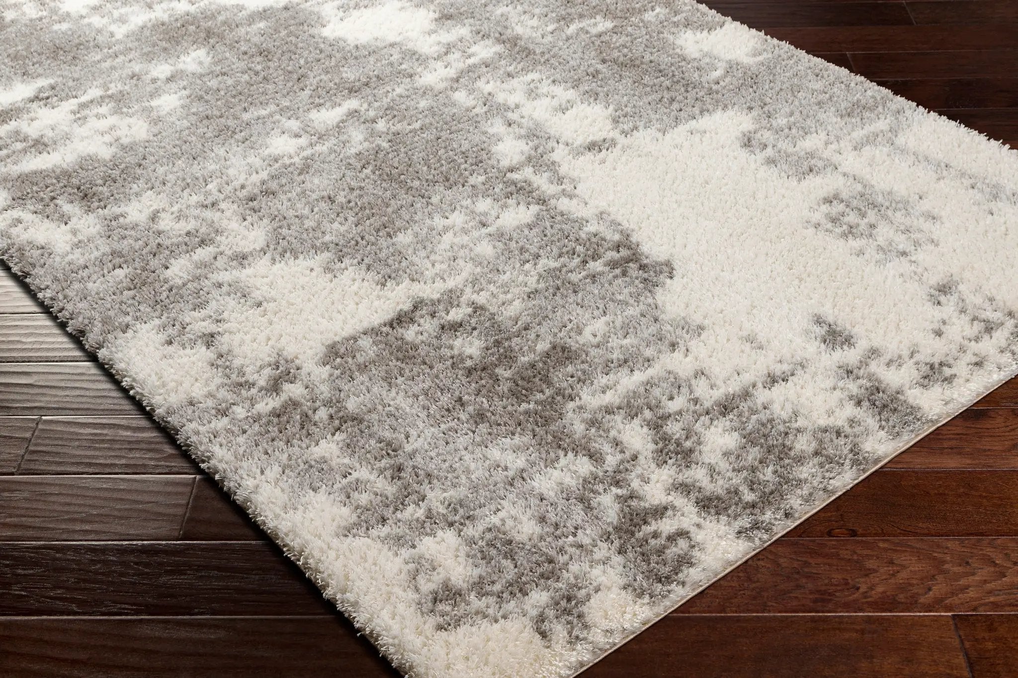 Cloudy Shag CDG-2318 Off-White Area Rug by LIVABLISS