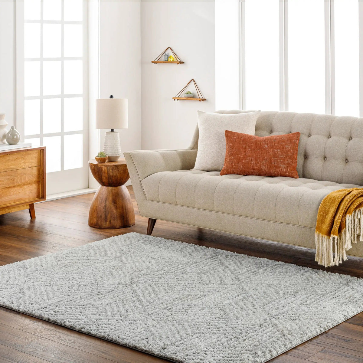 LIVABLISS Cloudy Shag CDG-2320 Off-White Area Rug
