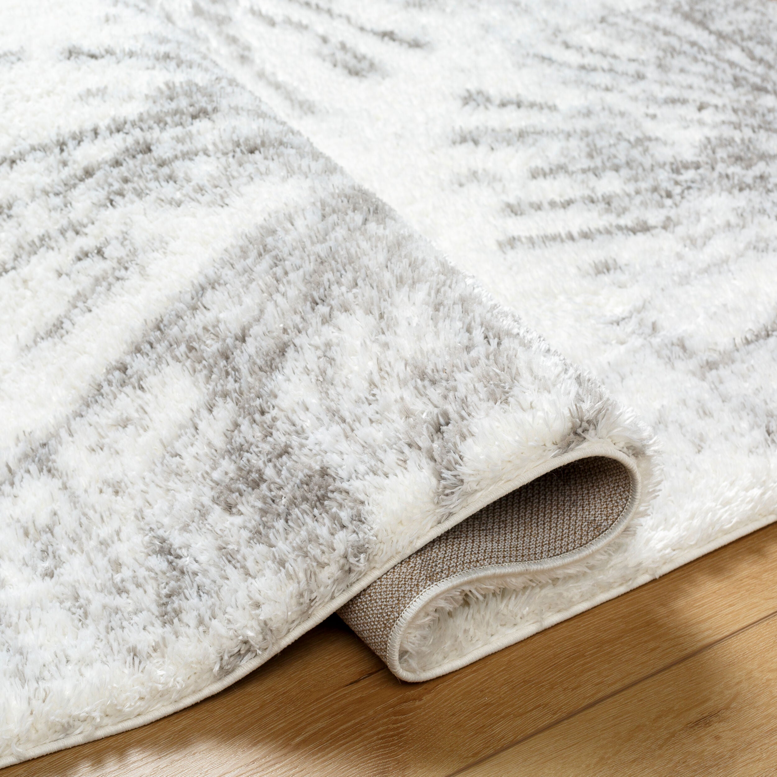 Surya Cloudy Shag CDG-2327 Off-White Area Rug by LIVABLISS