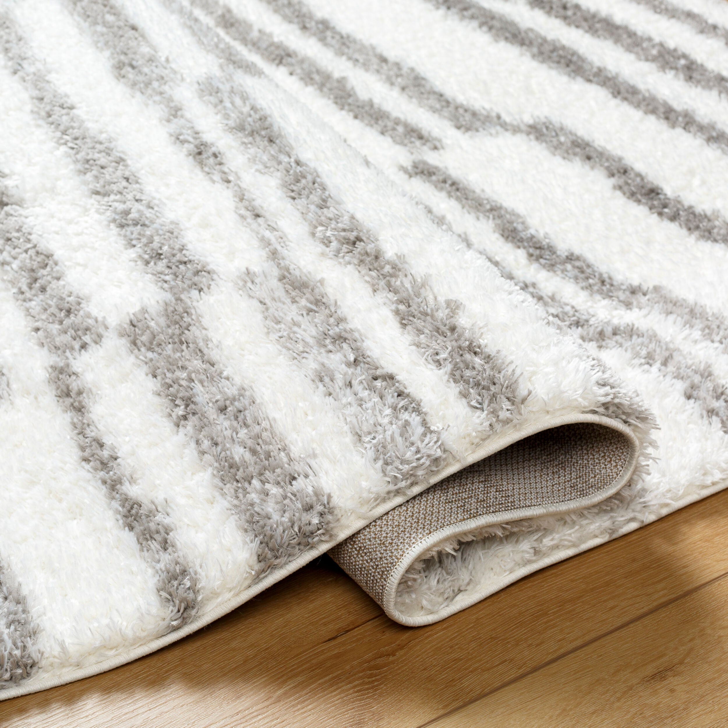 Surya Cloudy Shag CDG-2328 Off-White Area Rug by LIVABLISS