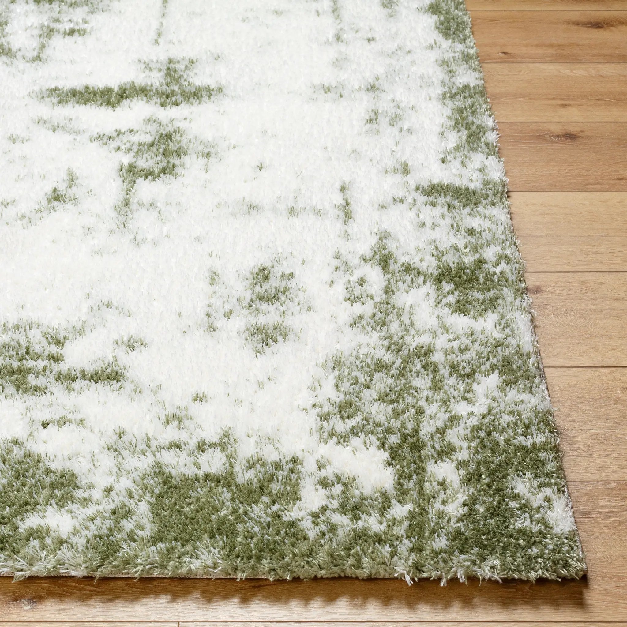 Cloudy Shag CDG-2329 Off-White Area Rug by LIVABLISS