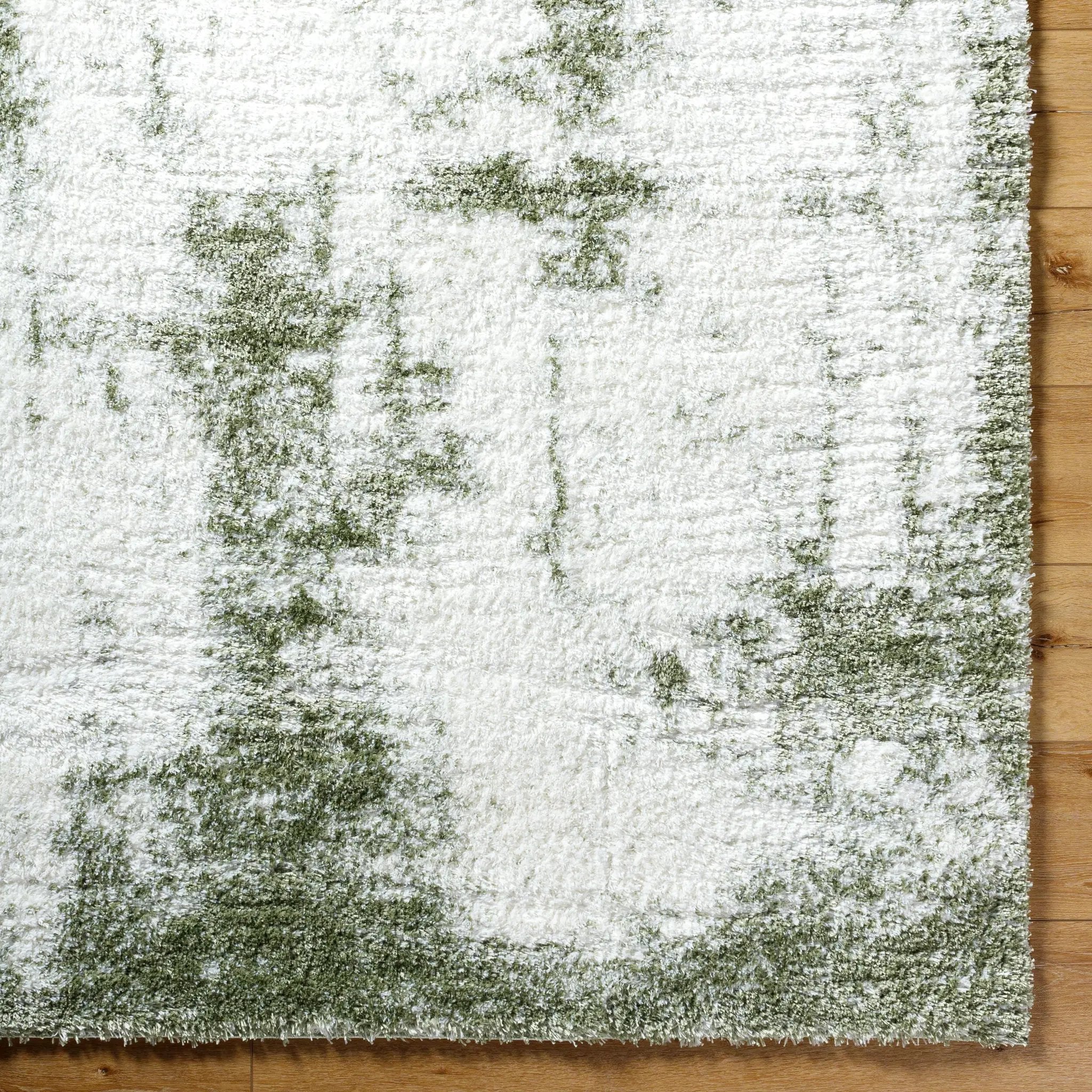 Cloudy Shag CDG-2329 Off-White Area Rug by LIVABLISS