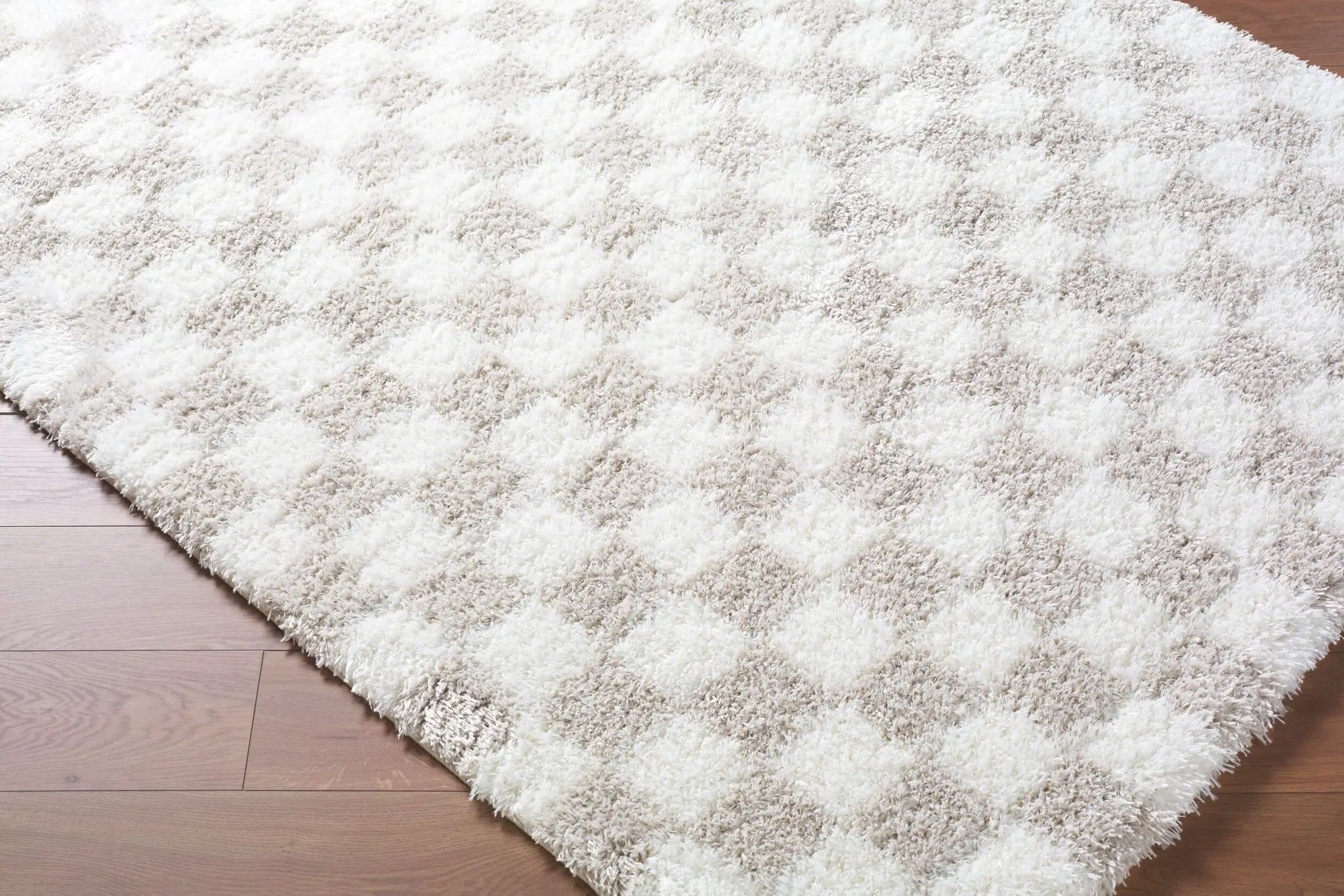 Cloudy Shag CDG-2330 Ivory Area Rug by LIVABLISS