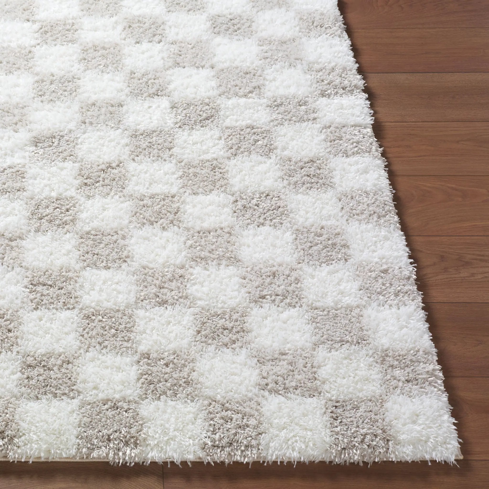 Cloudy Shag CDG-2330 Ivory Area Rug by LIVABLISS