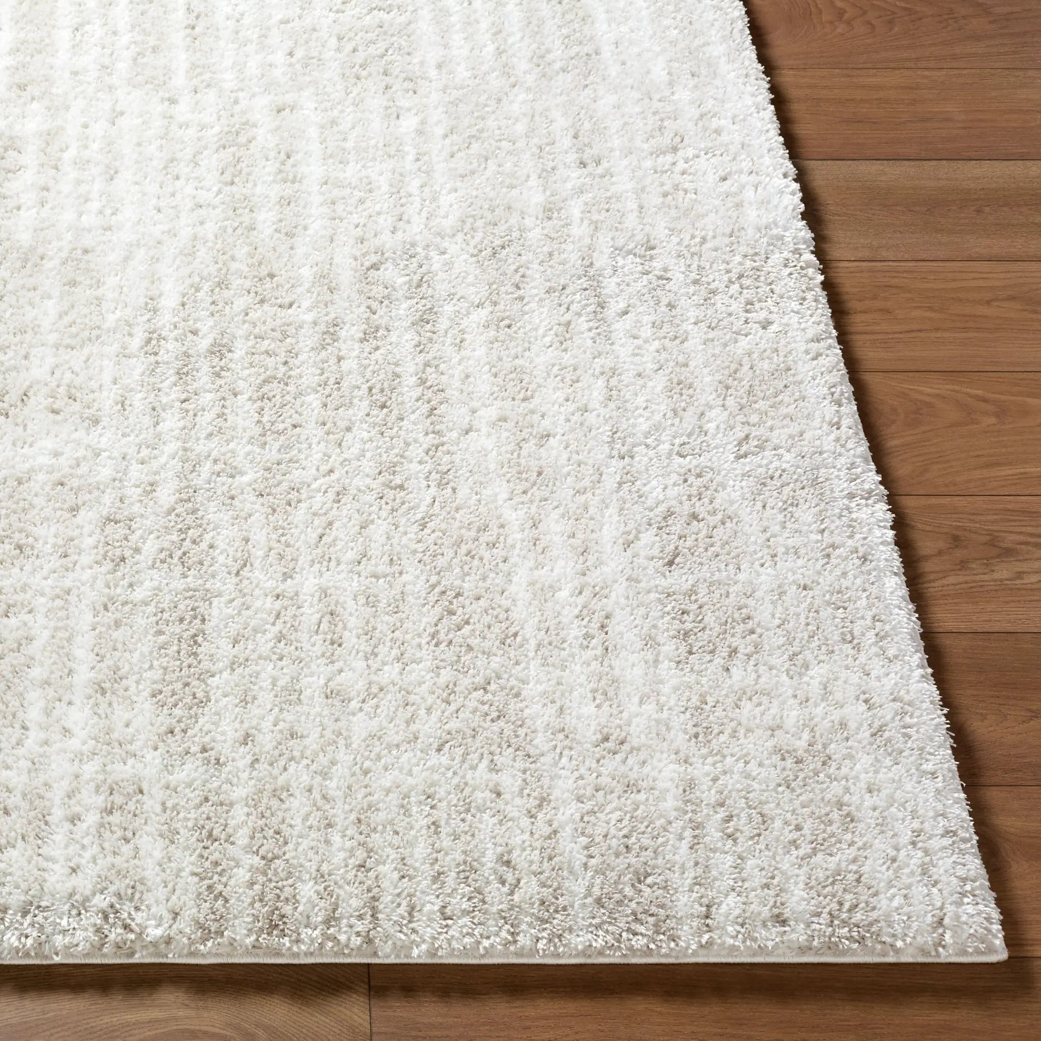 Cloudy Shag CDG-2331 Ivory Area Rug by LIVABLISS