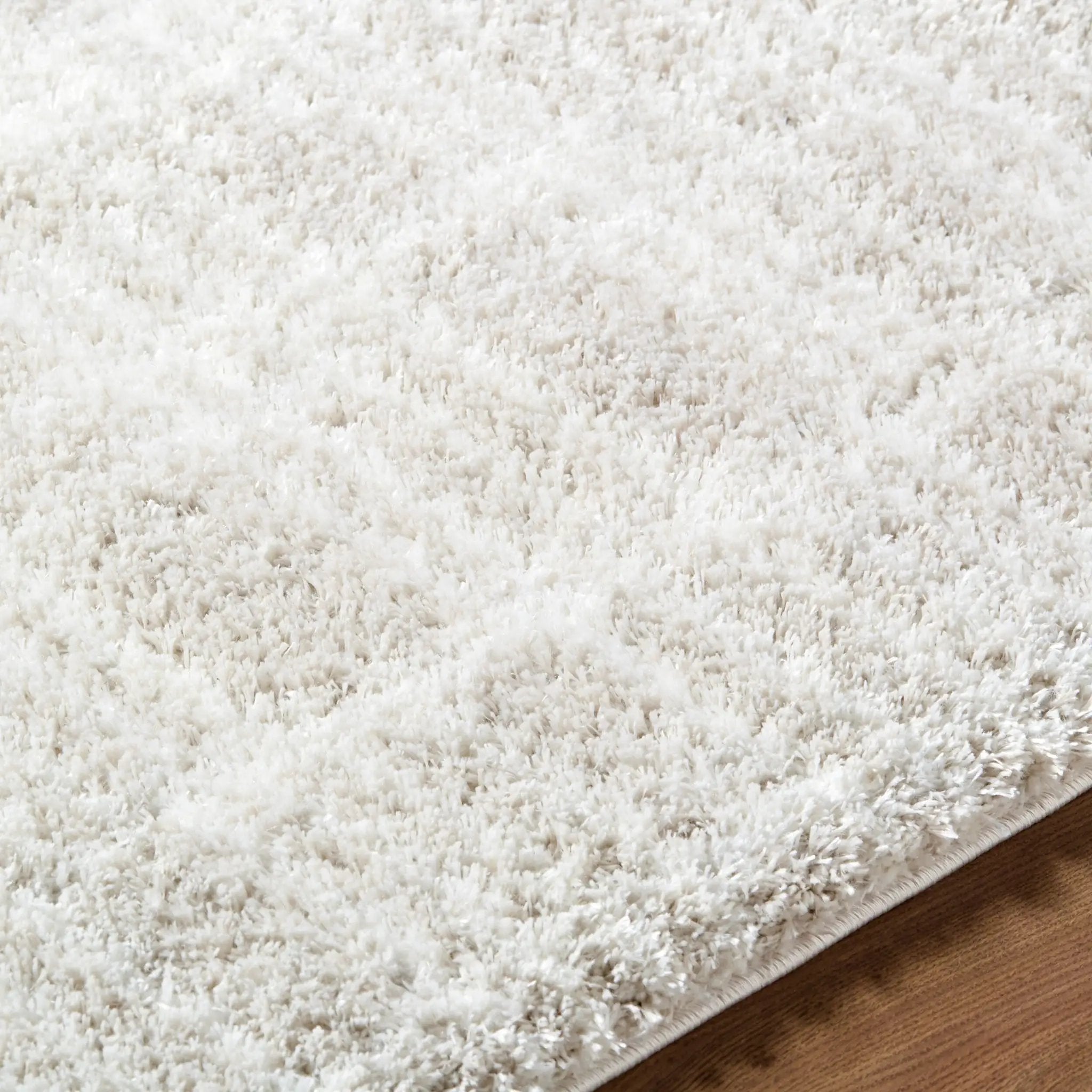 Cloudy Shag CDG-2331 Ivory Area Rug by LIVABLISS