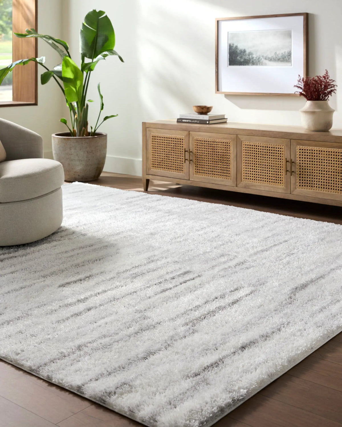 LIVABLISS Cloudy Shag CDG-2336 Ivory Area Rug