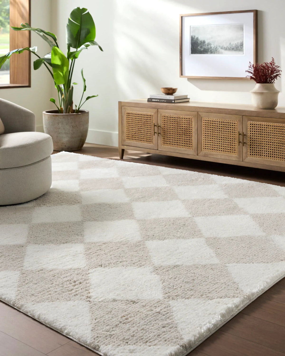 LIVABLISS Cloudy Shag CDG-2338 Light-Beige Area Rug