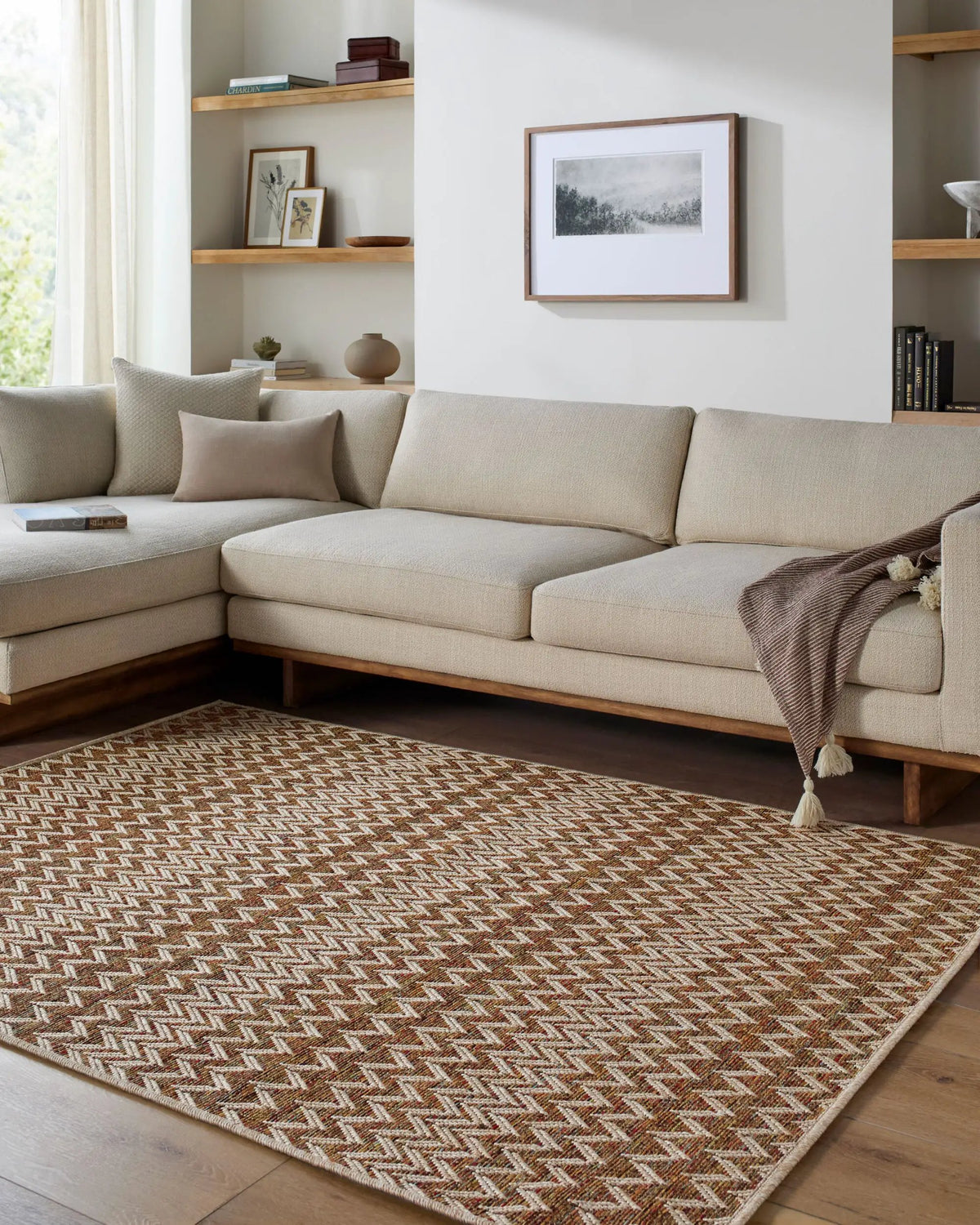 LIVABLISS Crete CEE-2301 Burnt-Orange Area Rug