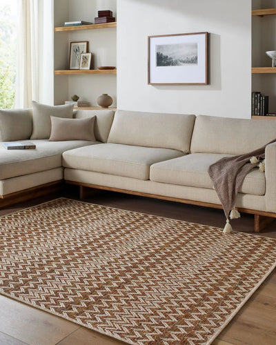 LIVABLISS Crete CEE-2301 Burnt-Orange Area Rug