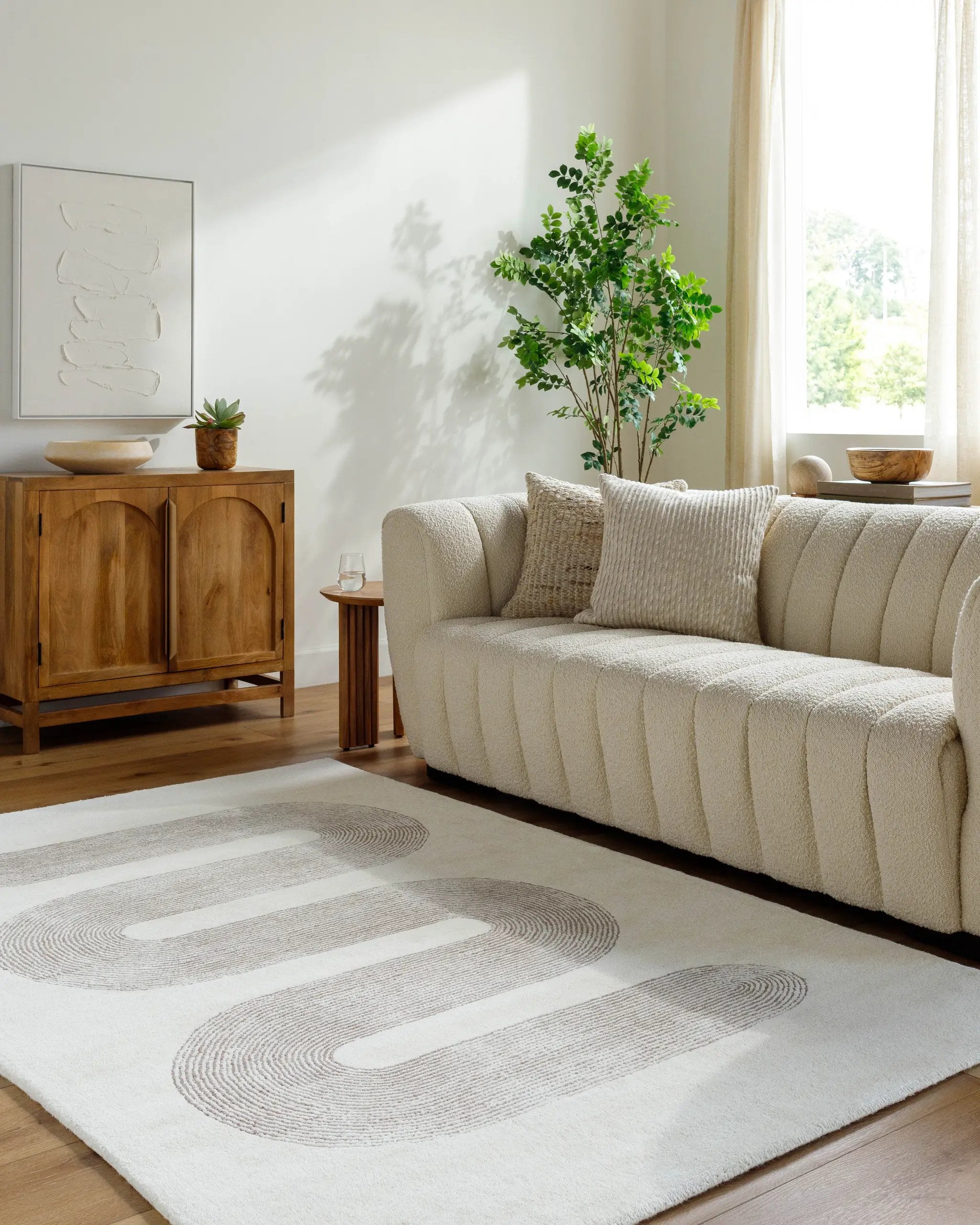 Carolena CRA-2300 Ivory Area Rug by LIVABLISS