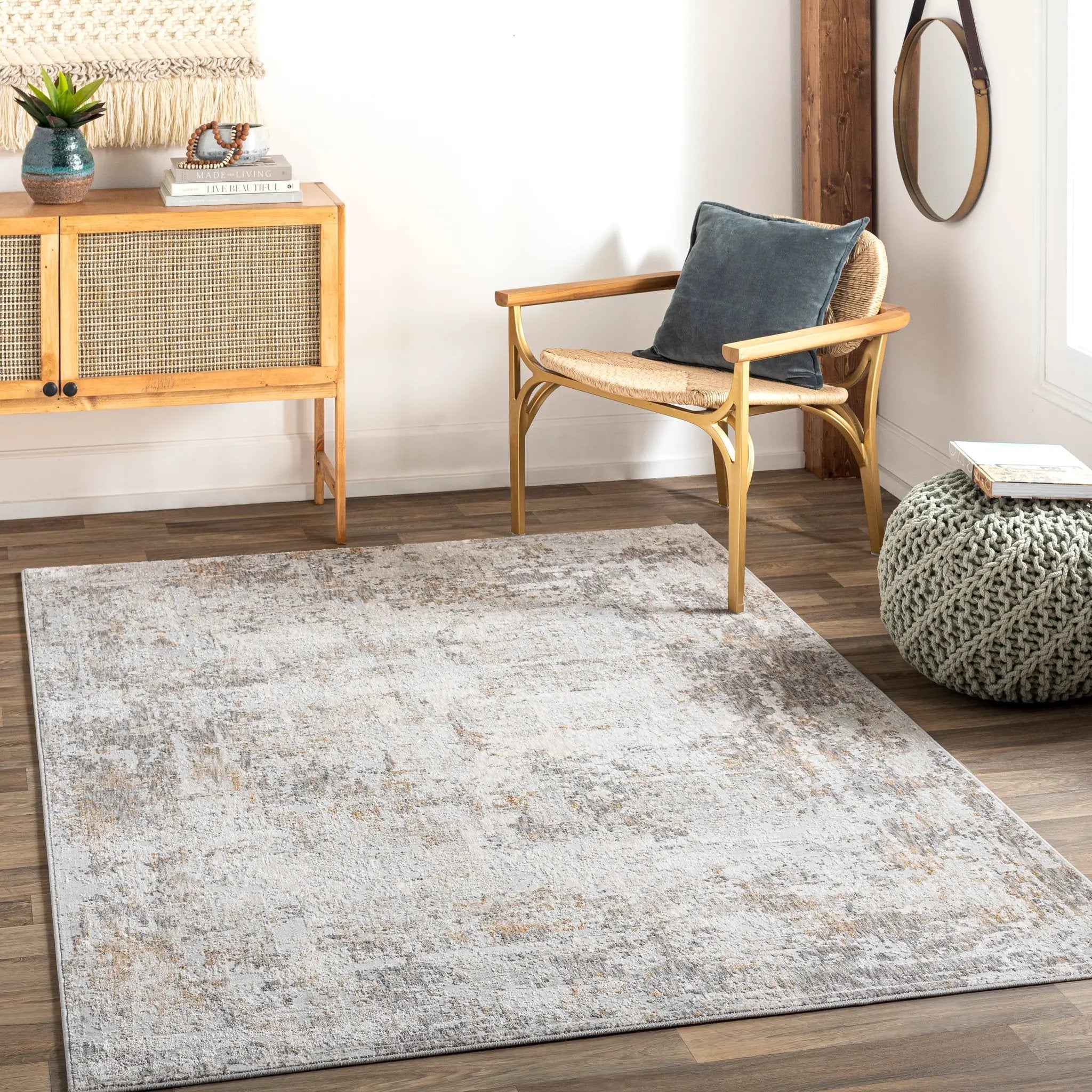 Carmel CRL-2304 Light-Gray Area Rug by LIVABLISS