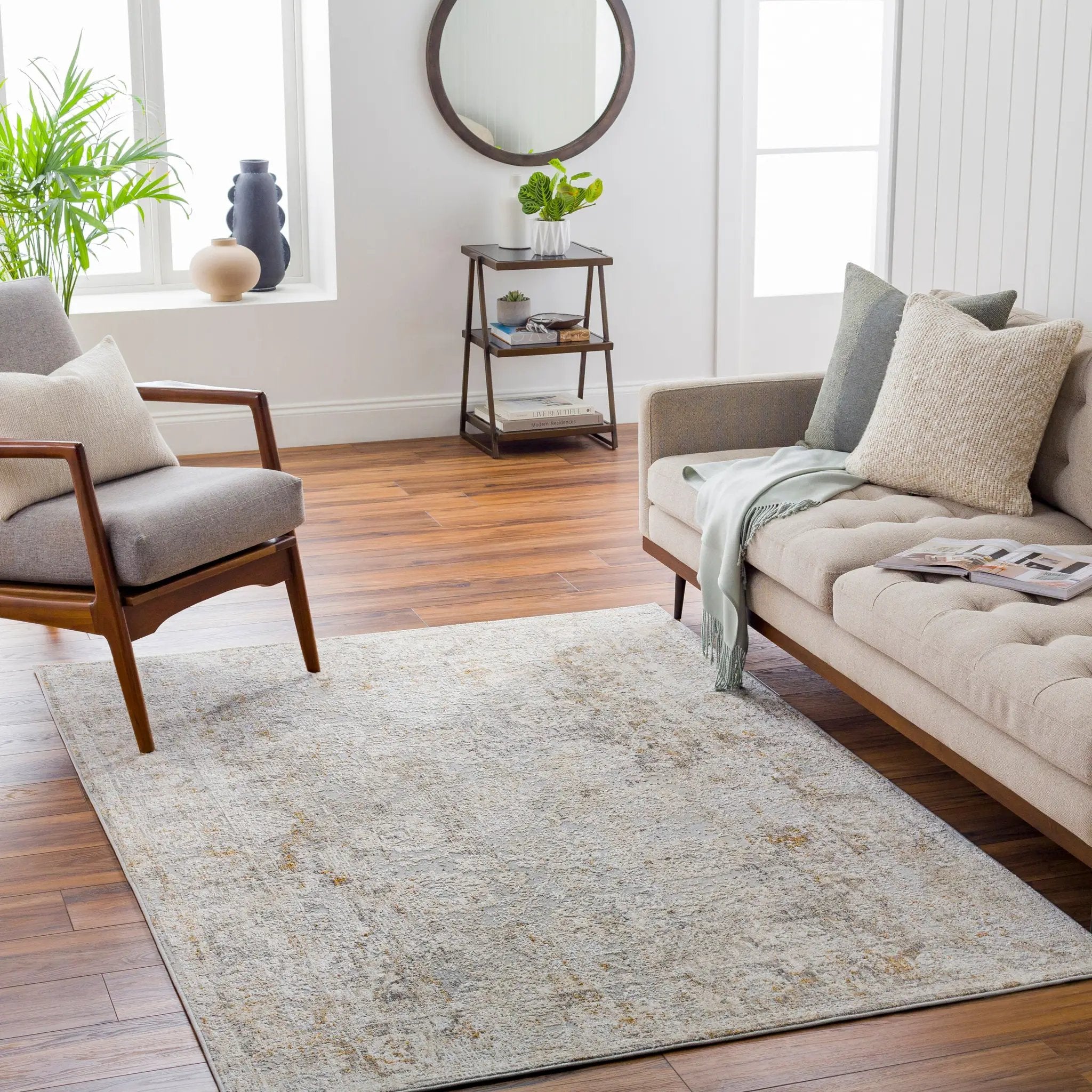Carmel CRL-2305 Light Gray Area Rug by LIVABLISS