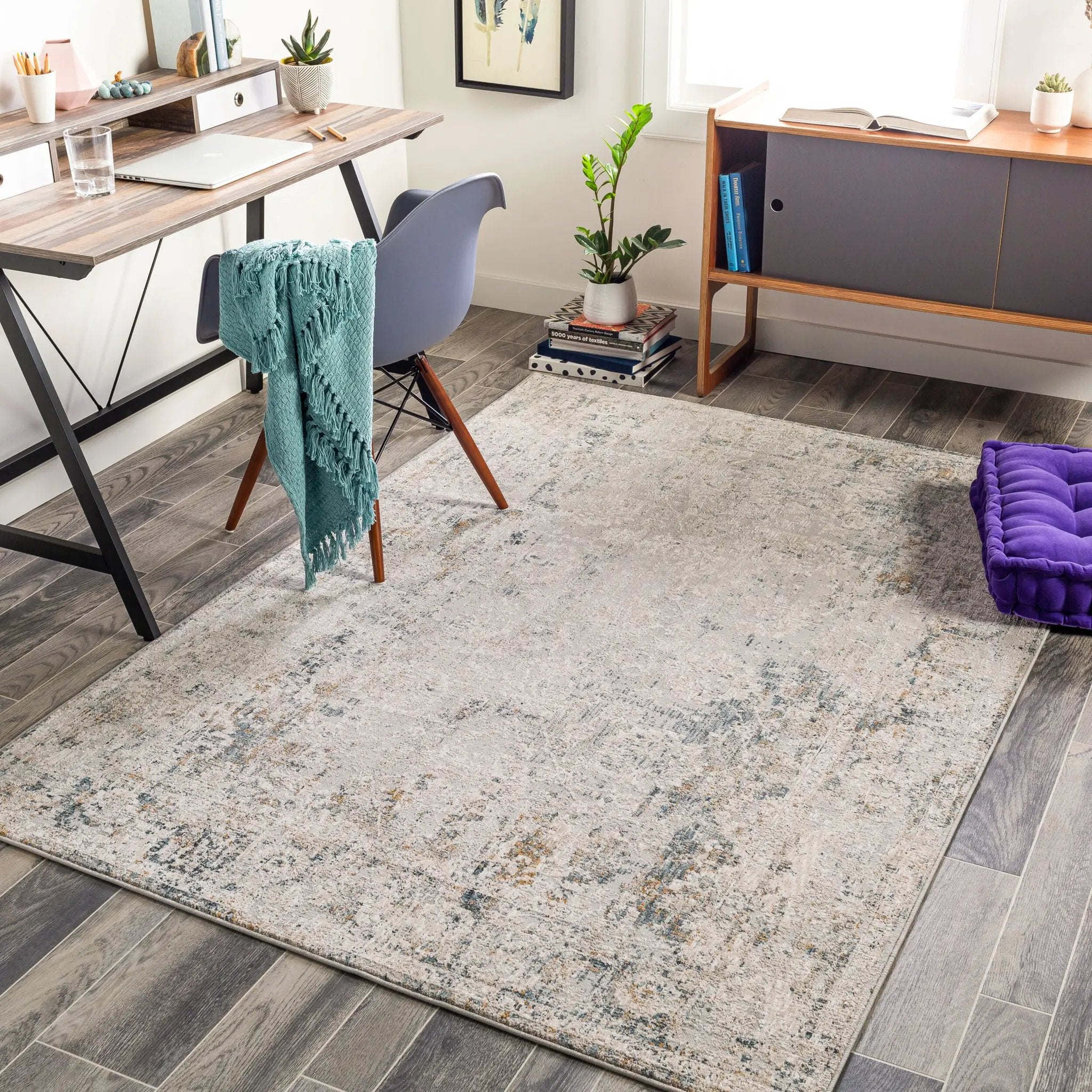 Carmel CRL-2306 Light Gray Area Rug by LIVABLISS