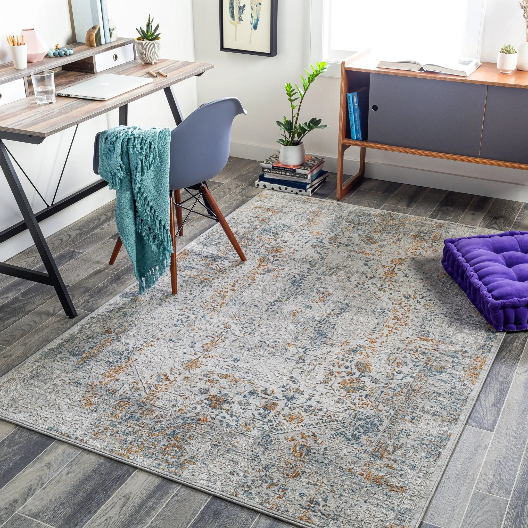Carmel CRL-2317 Light Gray Area Rug by LIVABLISS