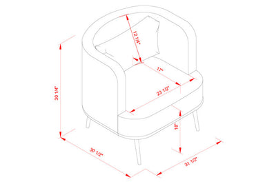 LIVABLISS Carmine CRMN-001 Accent Chair