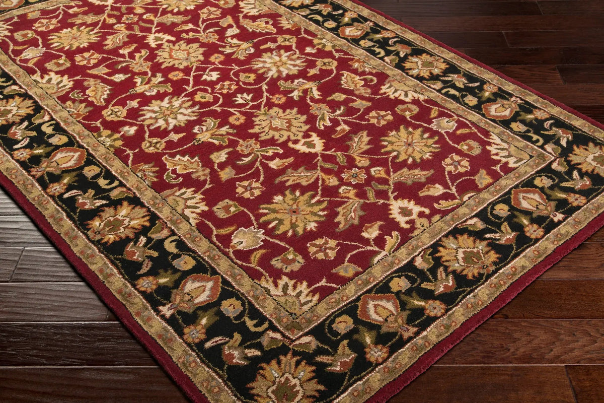Crowne CRN-6013 Burgundy Area Rug by LIVABLISS
